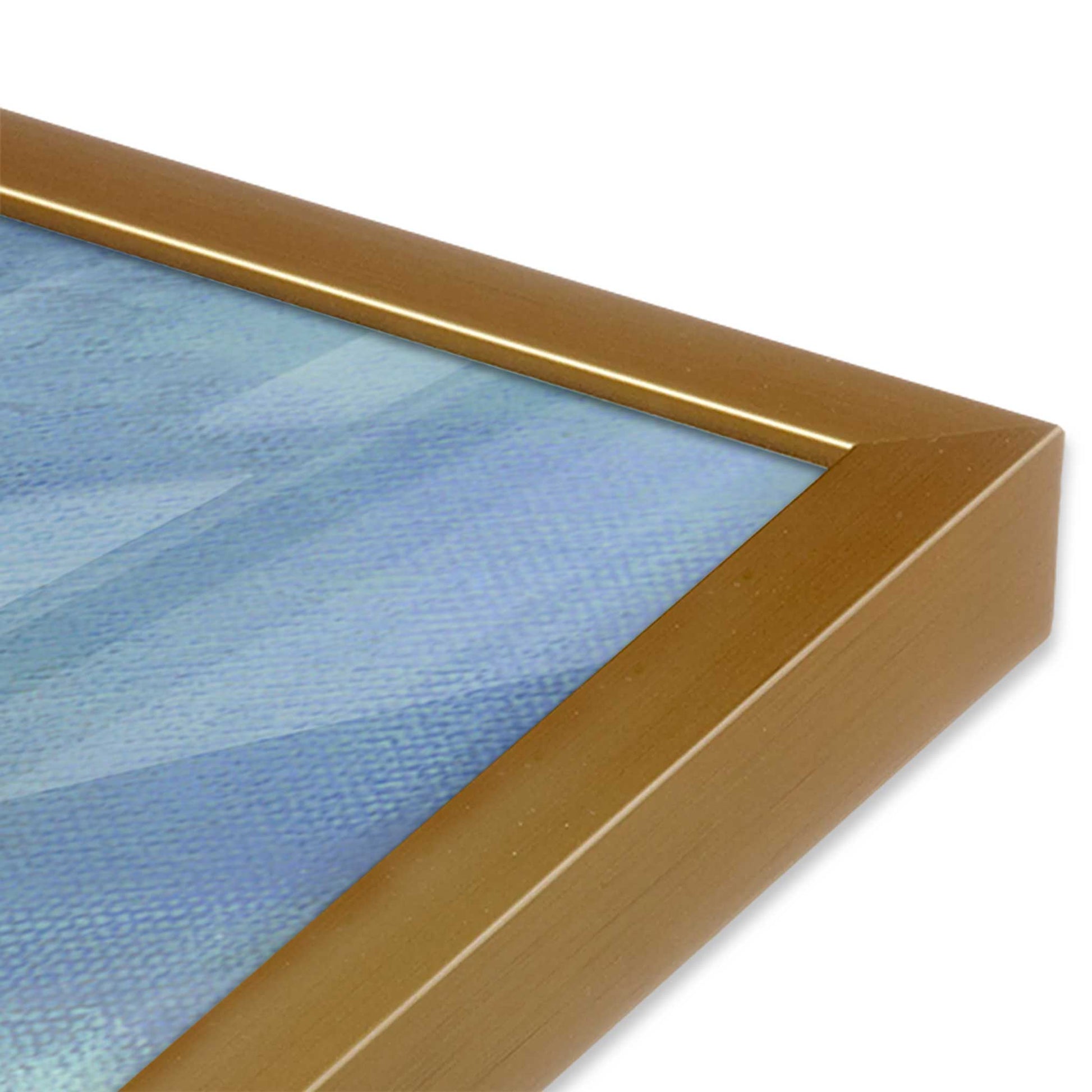 [Color:Polished Gold], Picture of art in a Polished Gold frame at an angle