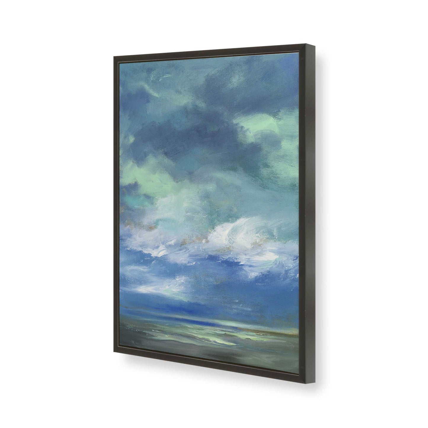 [Color:Satin Black], Picture of art in a Satin Black frame of the corner