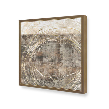 [Color:Brushed Gold], Picture of art in a Brushed Gold frame at an angle