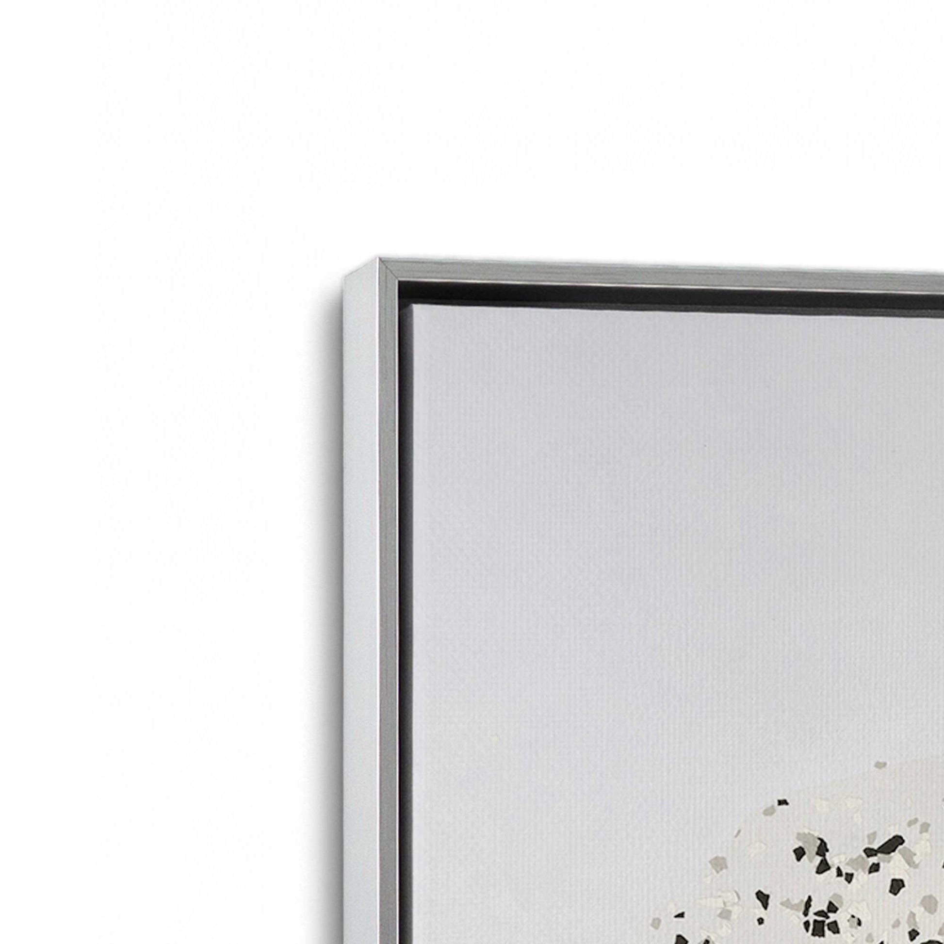 [Color:Polished Chrome], Picture of art in a Polished Chrome frame at an angle
