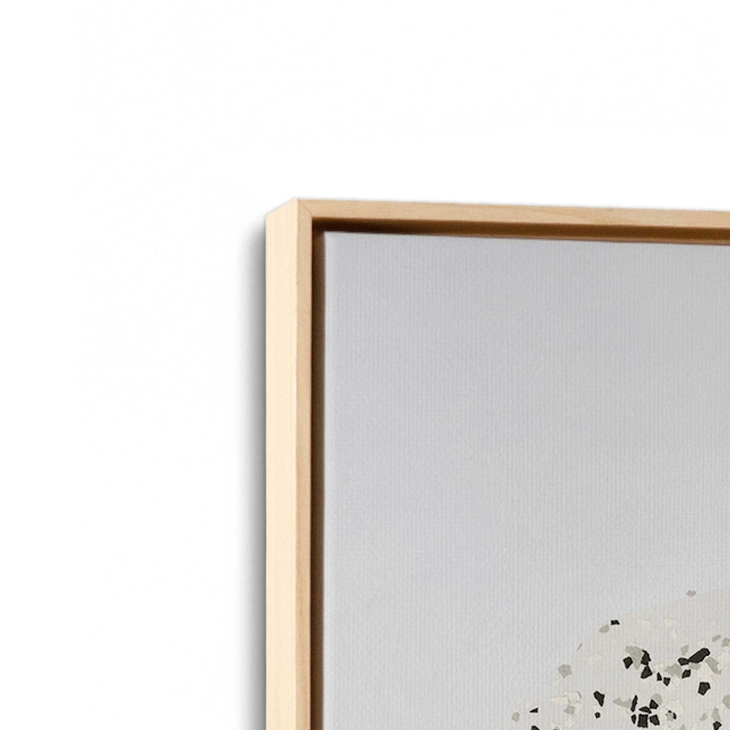 [Color:American Maple], Picture of art in a American Maple frame at an angle