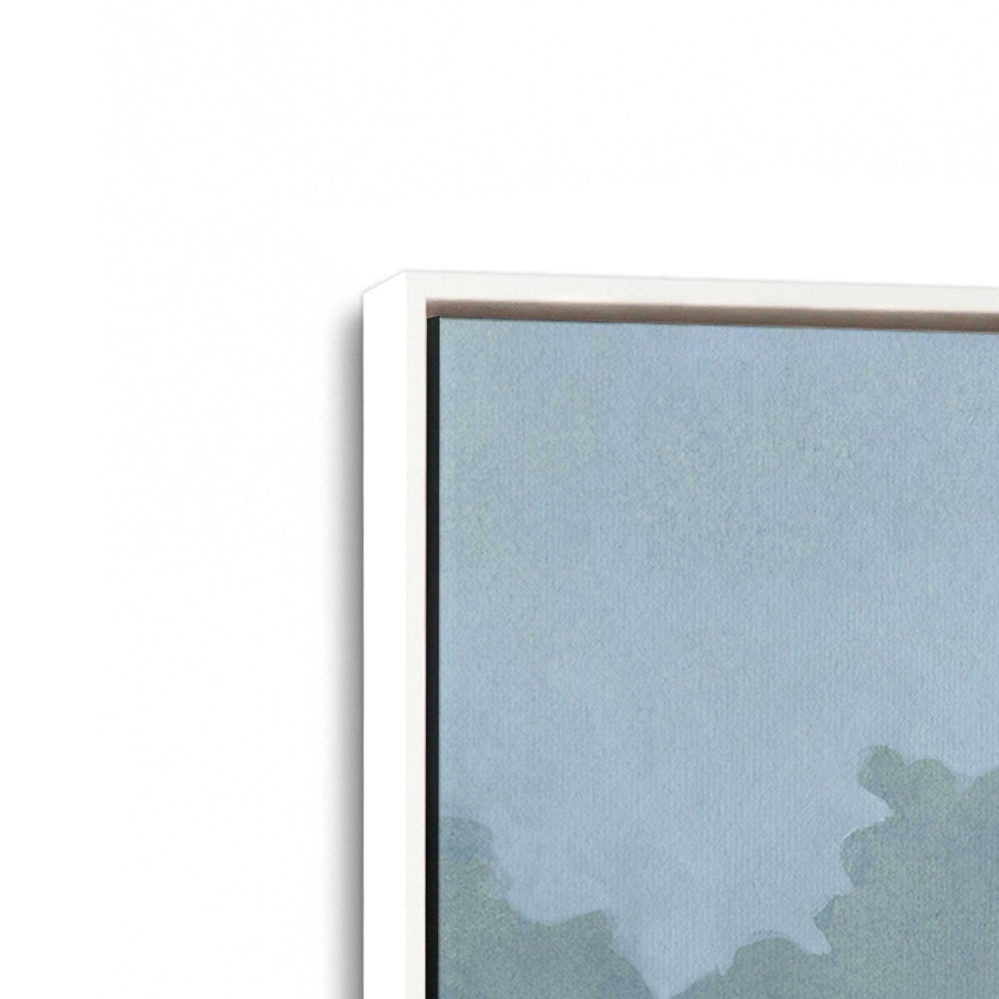 [Color:Opaque White], Picture of art in a White frame at an angle