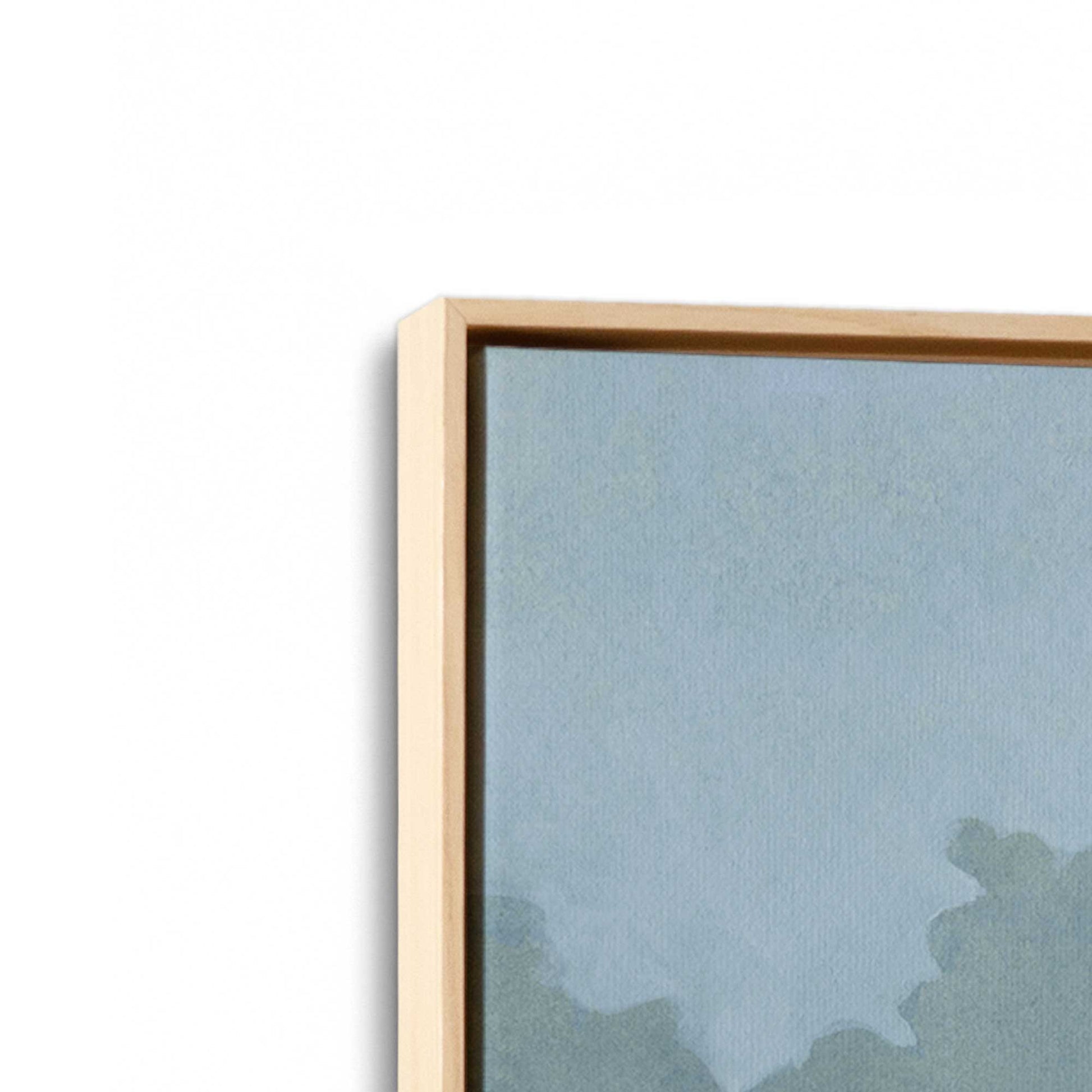 [Color:American Maple], Picture of art in a American Maple frame at an angle