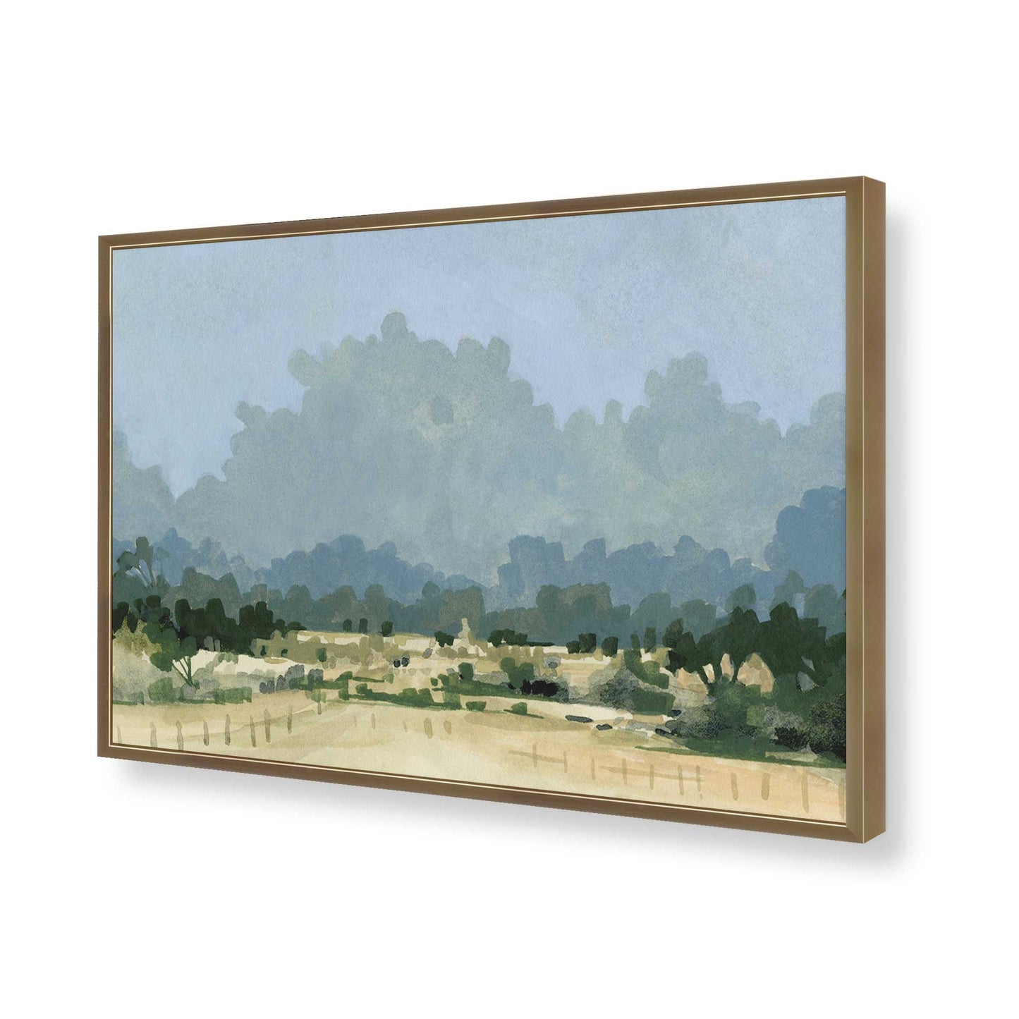 [Color:Brushed Gold], Picture of art in a Brushed Gold frame of the corner