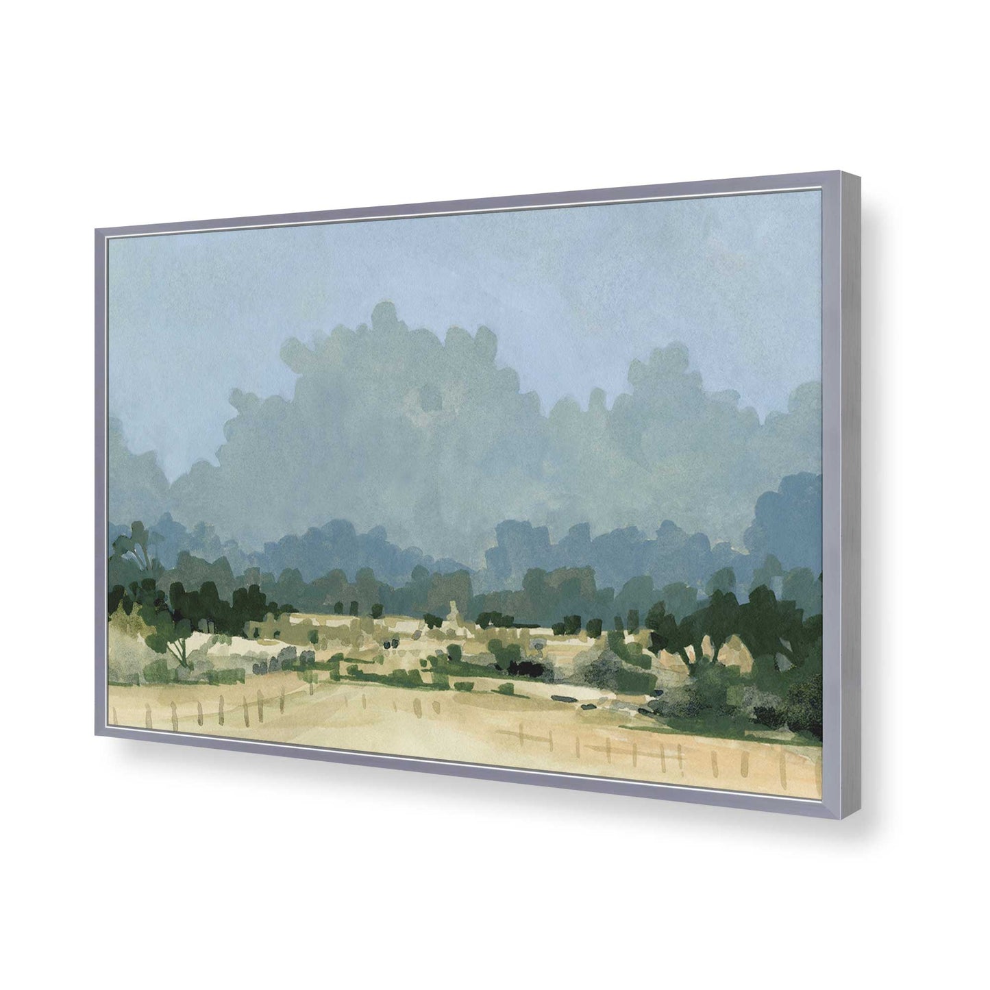 [Color:Polished Chrome], Picture of art in a Polished Chrome frame of the corner