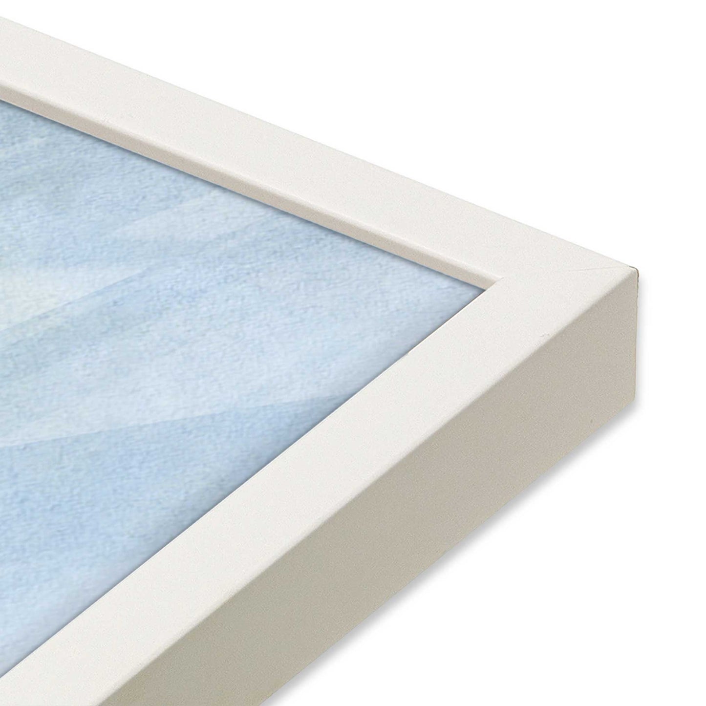 [Color:Opaque White], Picture of art in a Opaque White frame at an angle