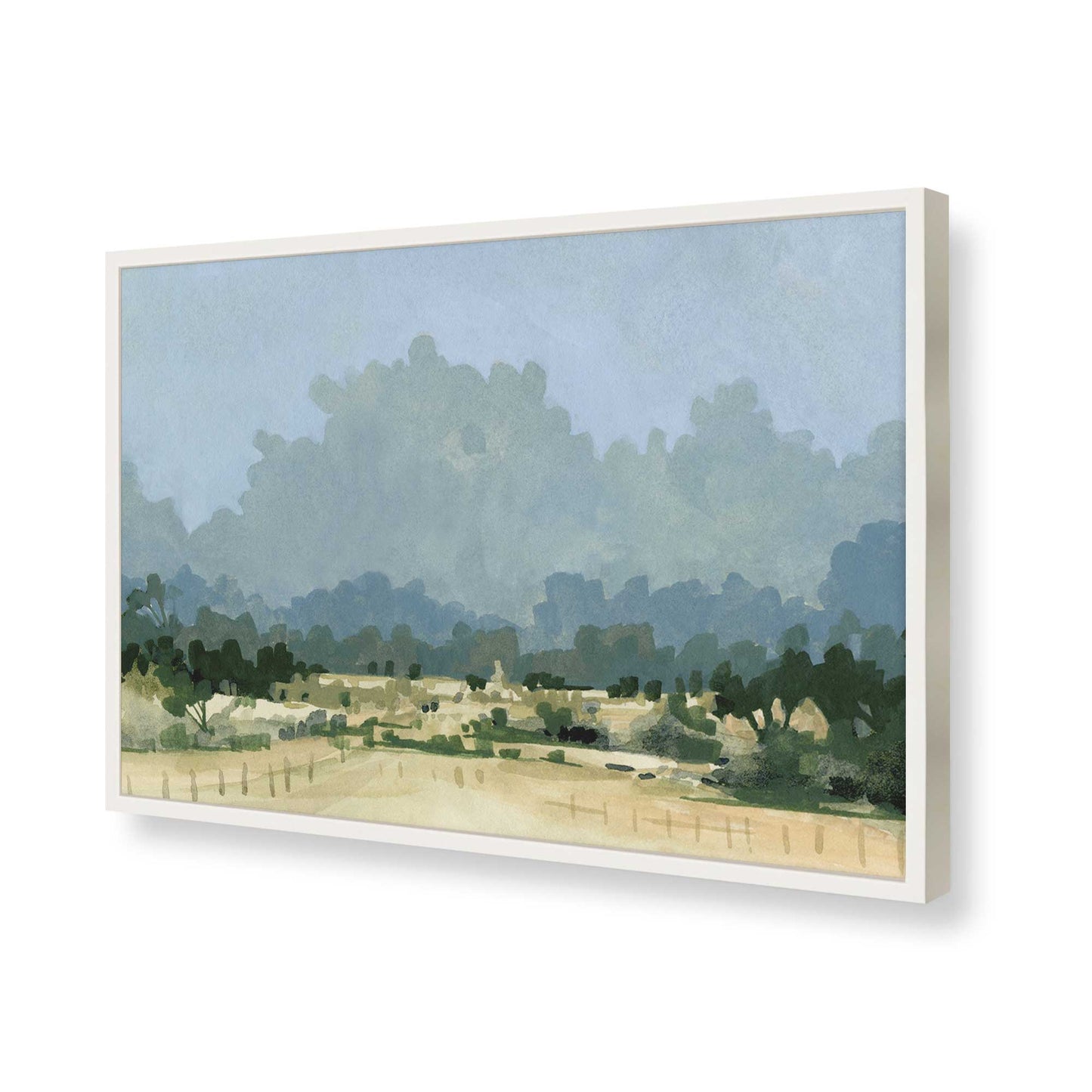 [Color:Opaque White], Picture of art in a Opaque White frame of the corner