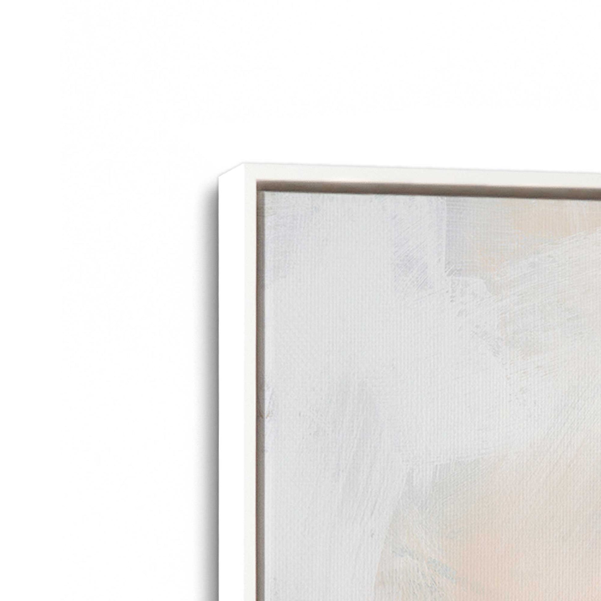 [Color:Opaque White], Picture of art in a White frame at an angle