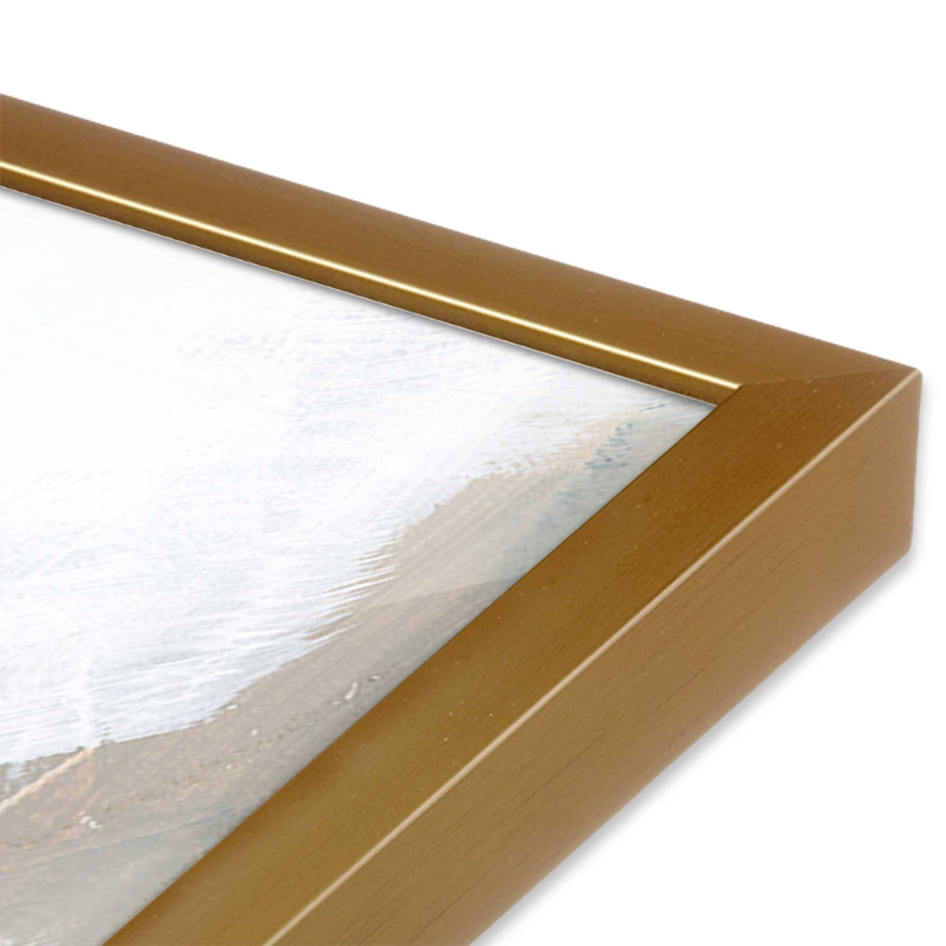 [Color:Polished Gold], Picture of art in a Polished Gold frame at an angle