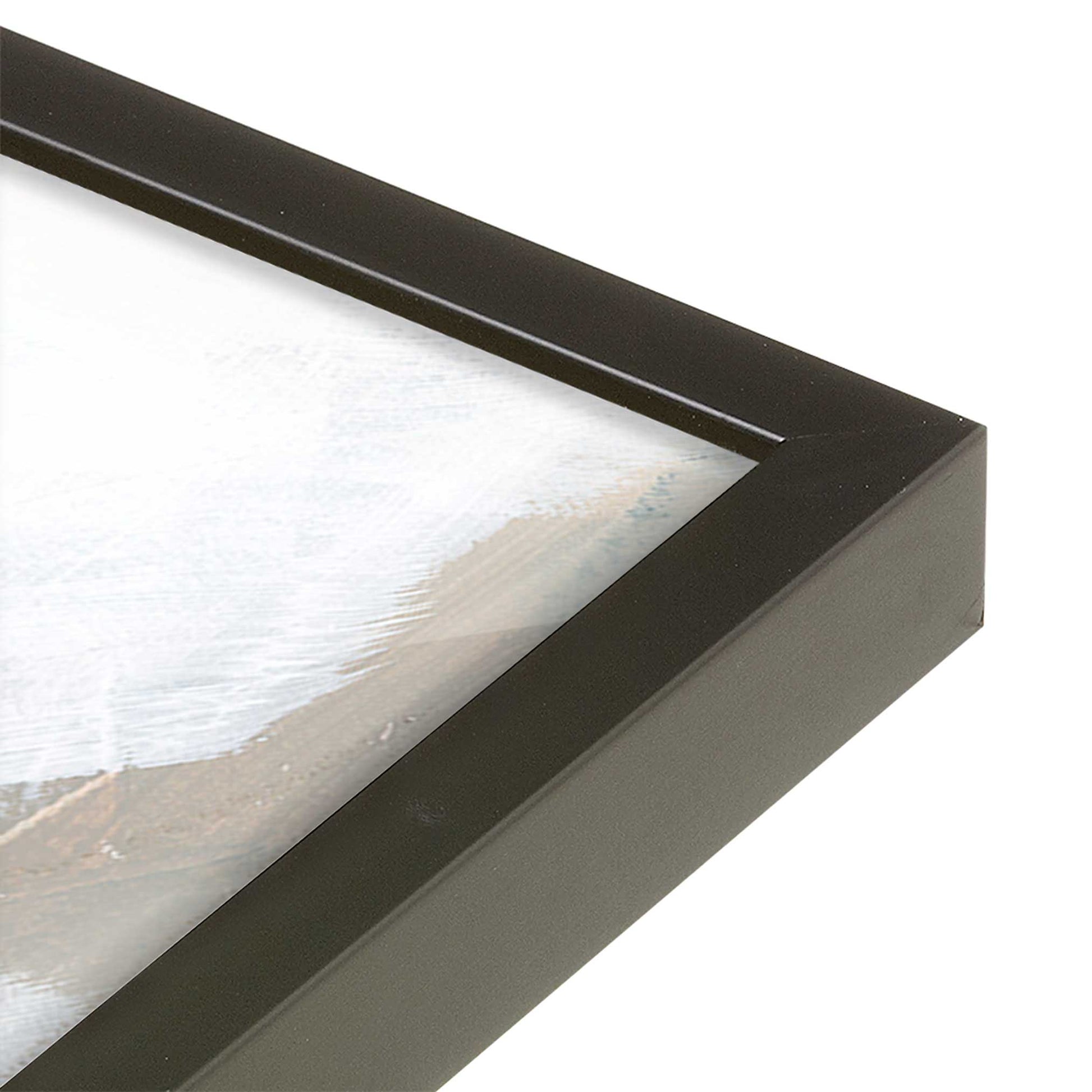 [Color:Satin Black], Picture of art in a Satin Black frame at an angle