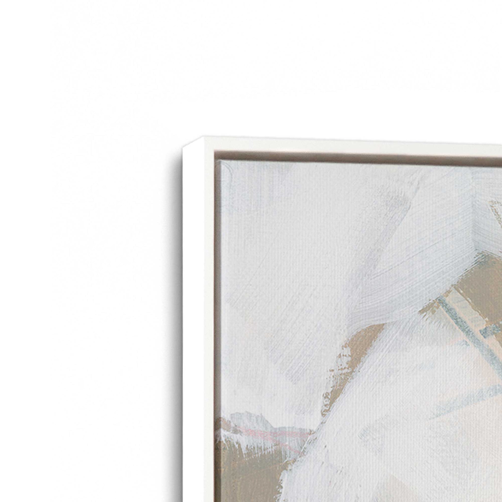 [Color:Opaque White], Picture of art in a White frame at an angle