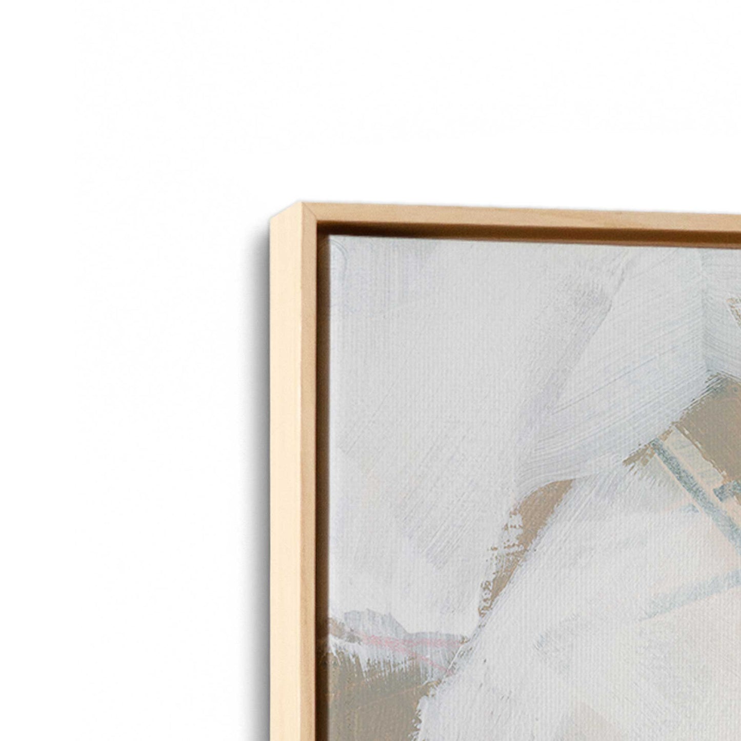 [Color:American Maple], Picture of art in a American Maple frame at an angle