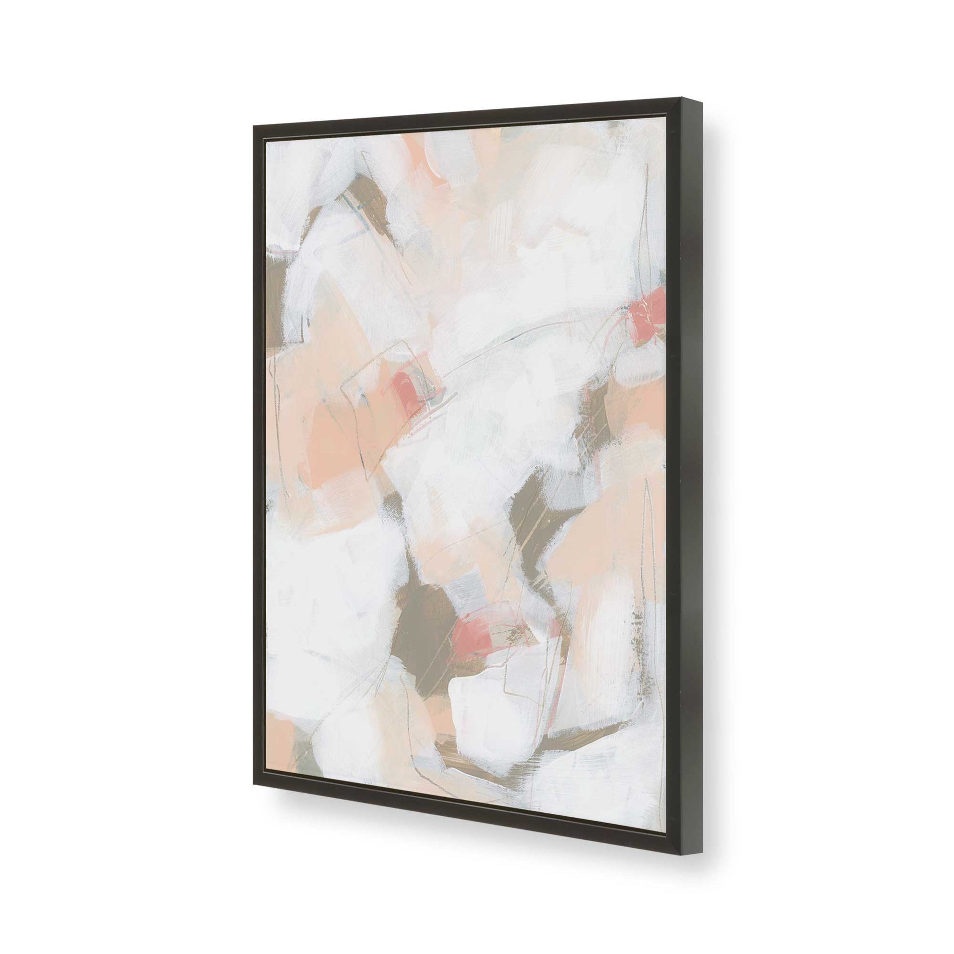[Color:Satin Black], Picture of art in a Satin Black frame of the corner
