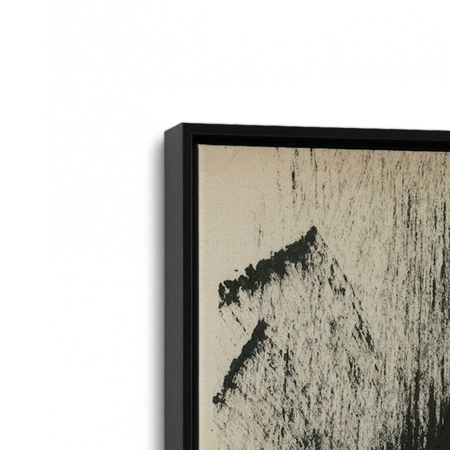 [Color:Satin Black], Picture of art in a Satin Black frame at an angle