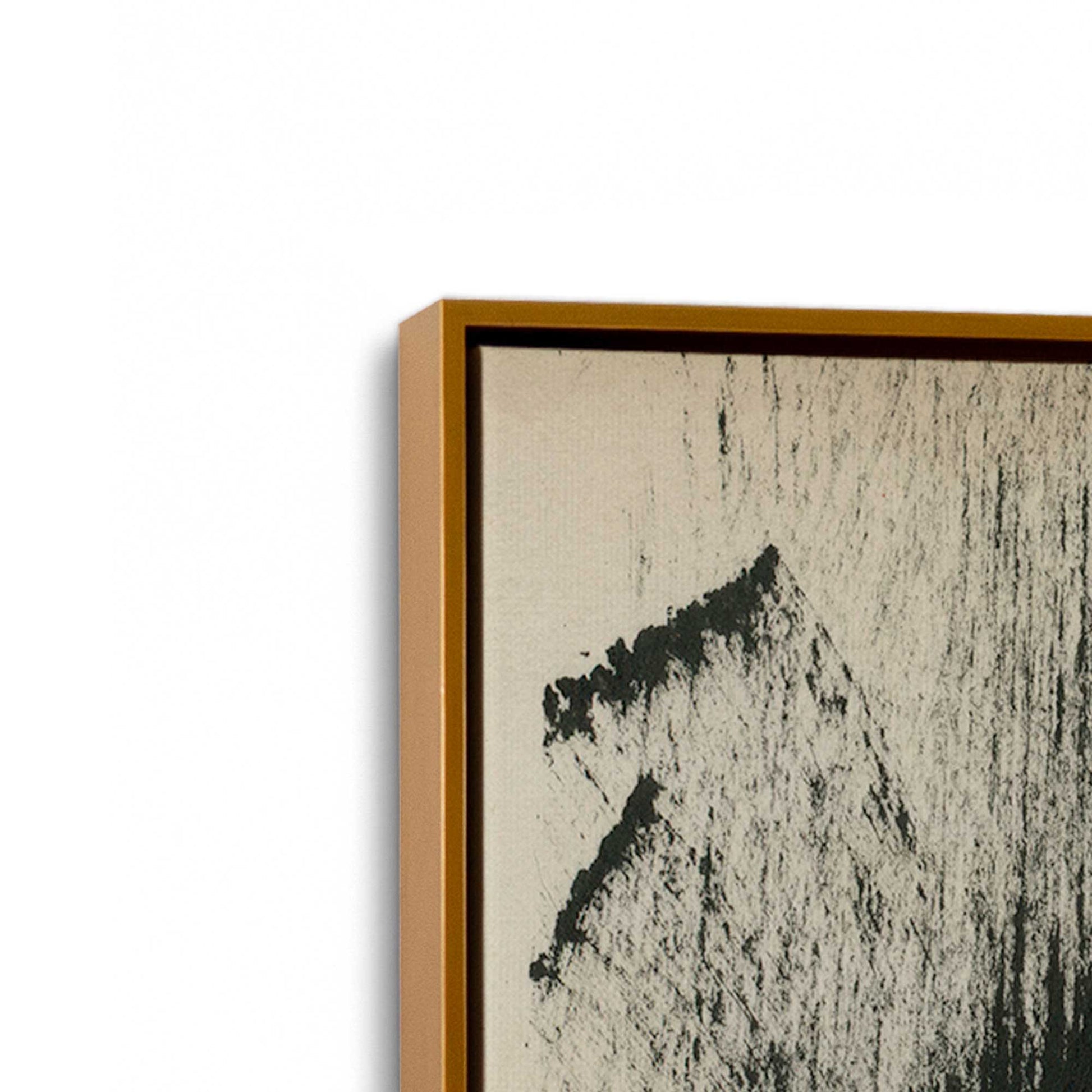 [Color:Polished Gold], Picture of art in a Polished Gold frame at an angle