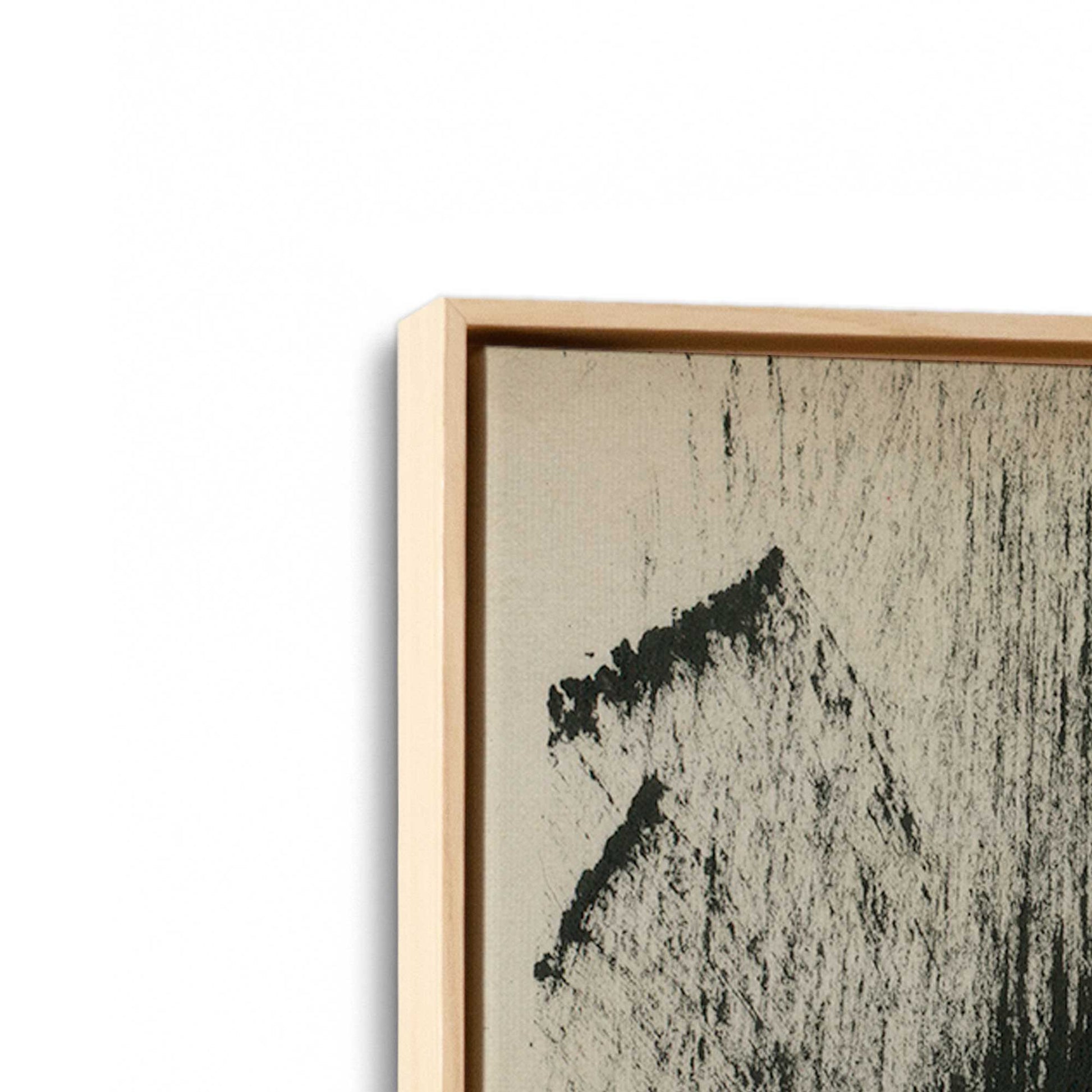 [Color:American Maple], Picture of art in a American Maple frame at an angle