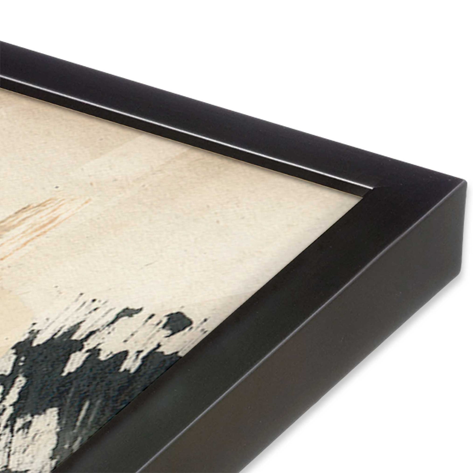 [Color:Weathered Zinc], Picture of art in a Weathered Zinc frame at an angle