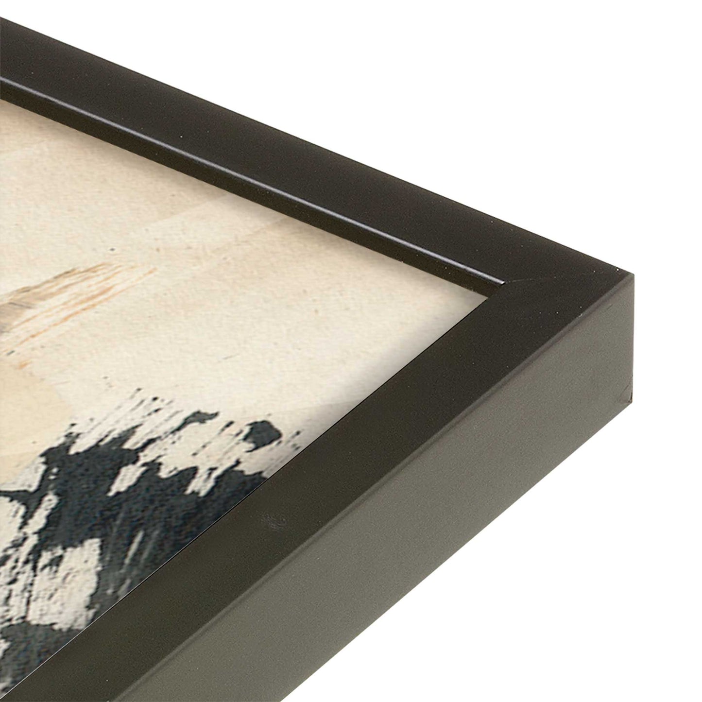 [Color:Satin Black], Picture of art in a Satin Black frame at an angle