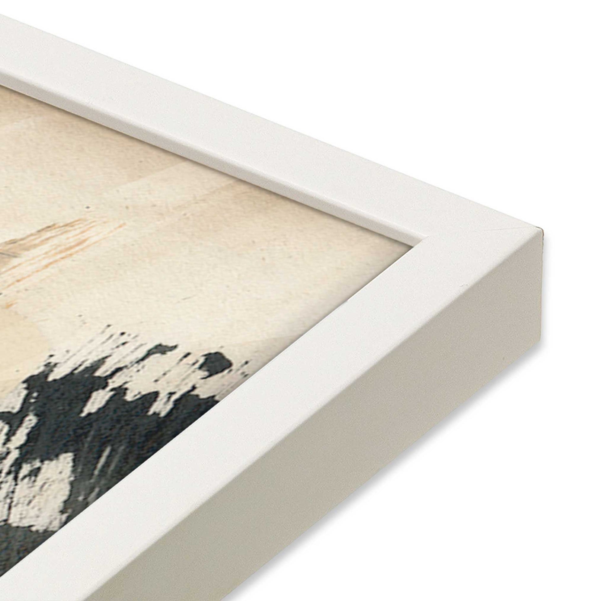 [Color:Opaque White], Picture of art in a Opaque White frame at an angle