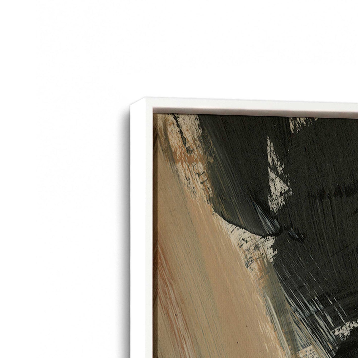 [Color:Opaque White], Picture of art in a White frame at an angle