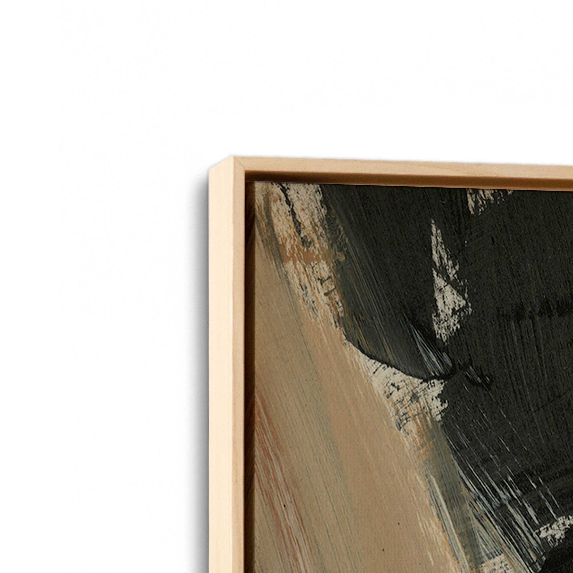[Color:American Maple], Picture of art in a American Maple frame at an angle