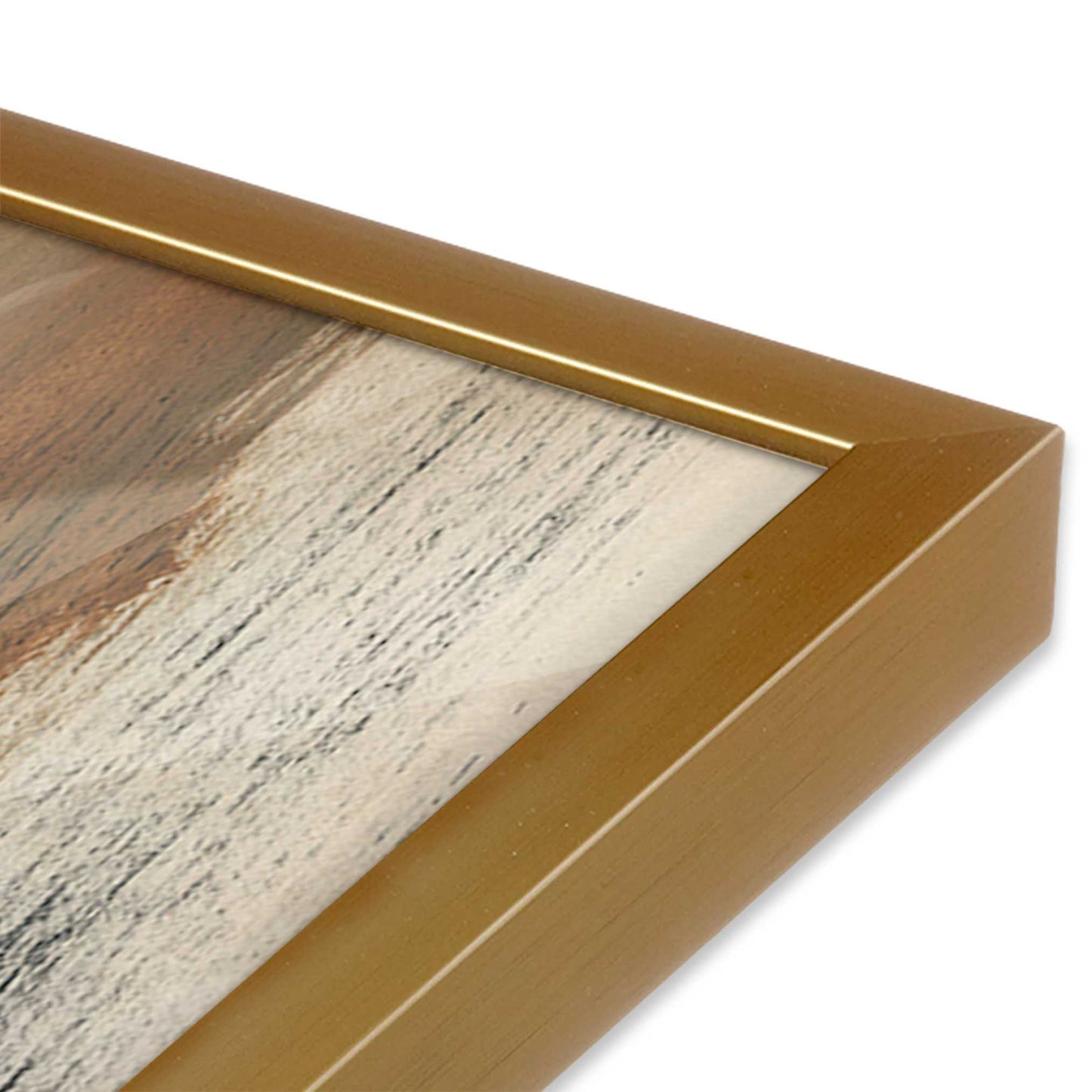 [Color:Polished Gold], Picture of art in a Polished Gold frame at an angle