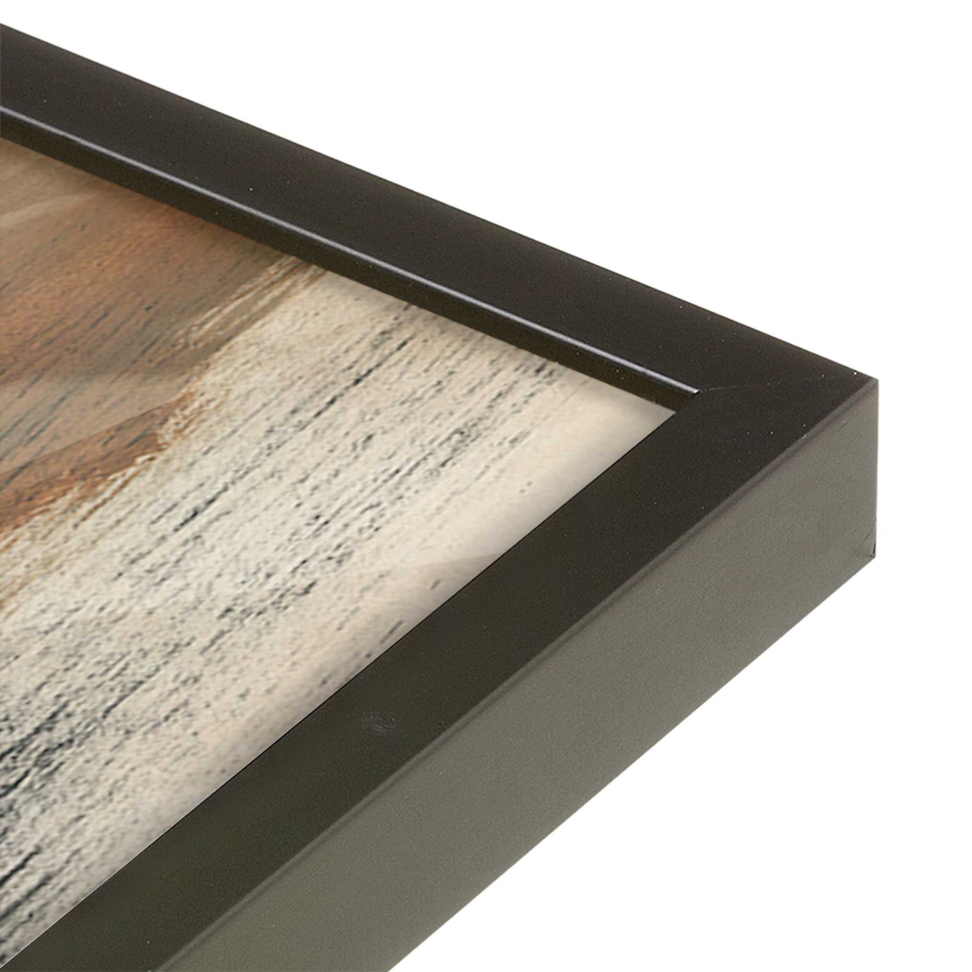 [Color:Satin Black], Picture of art in a Satin Black frame at an angle