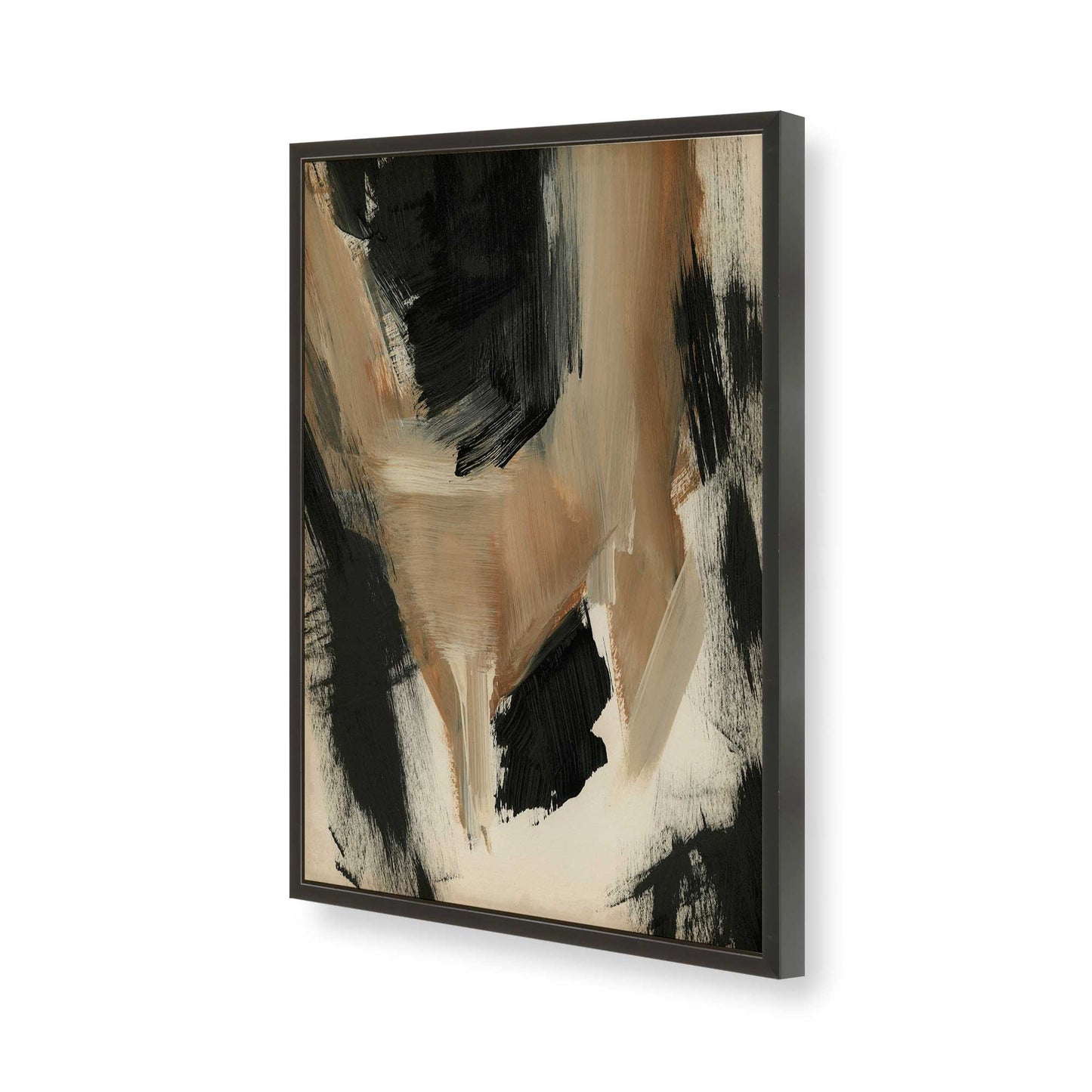 [Color:Satin Black], Picture of art in a Satin Black frame of the corner
