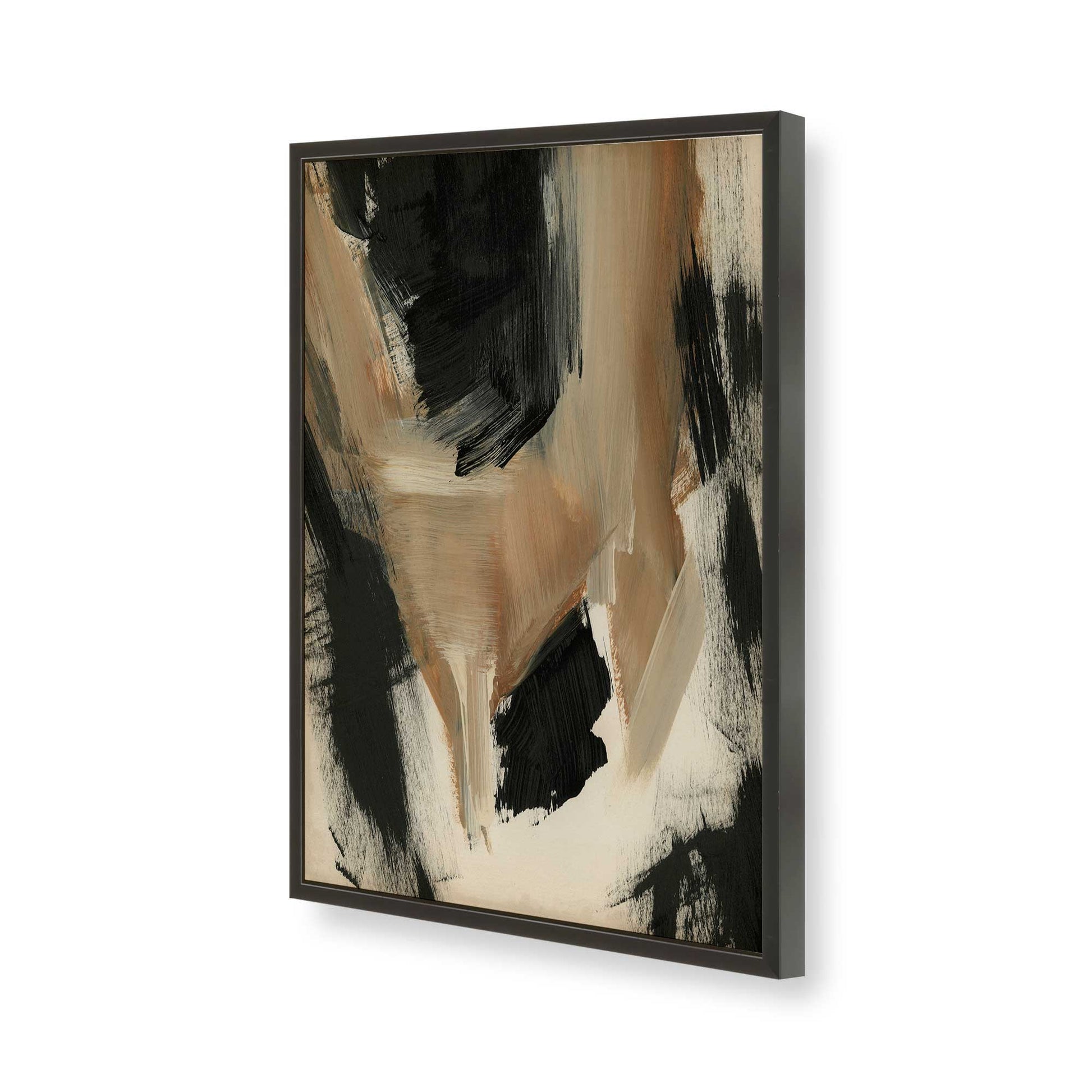 [Color:Satin Black], Picture of art in a Satin Black frame of the corner