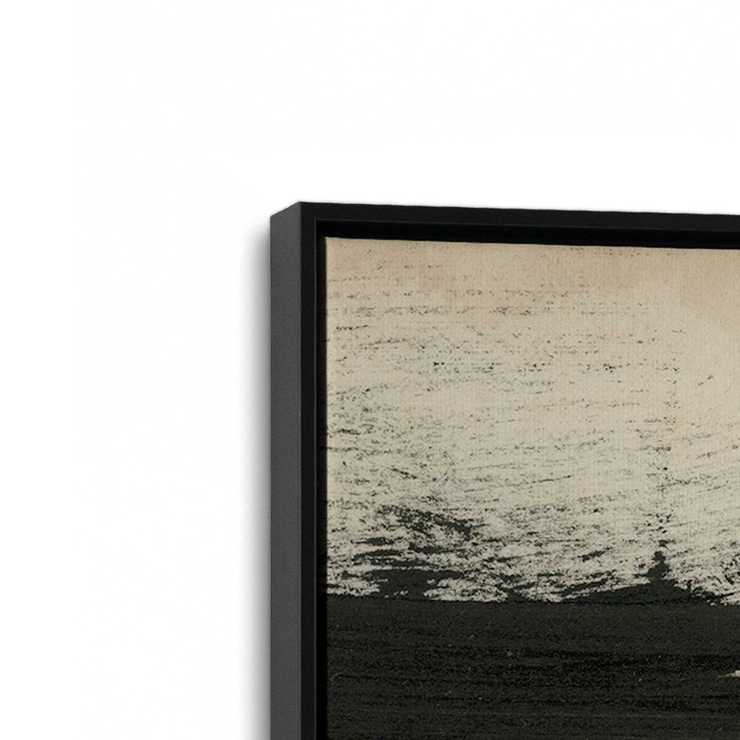 [Color:Satin Black], Picture of art in a Satin Black frame at an angle