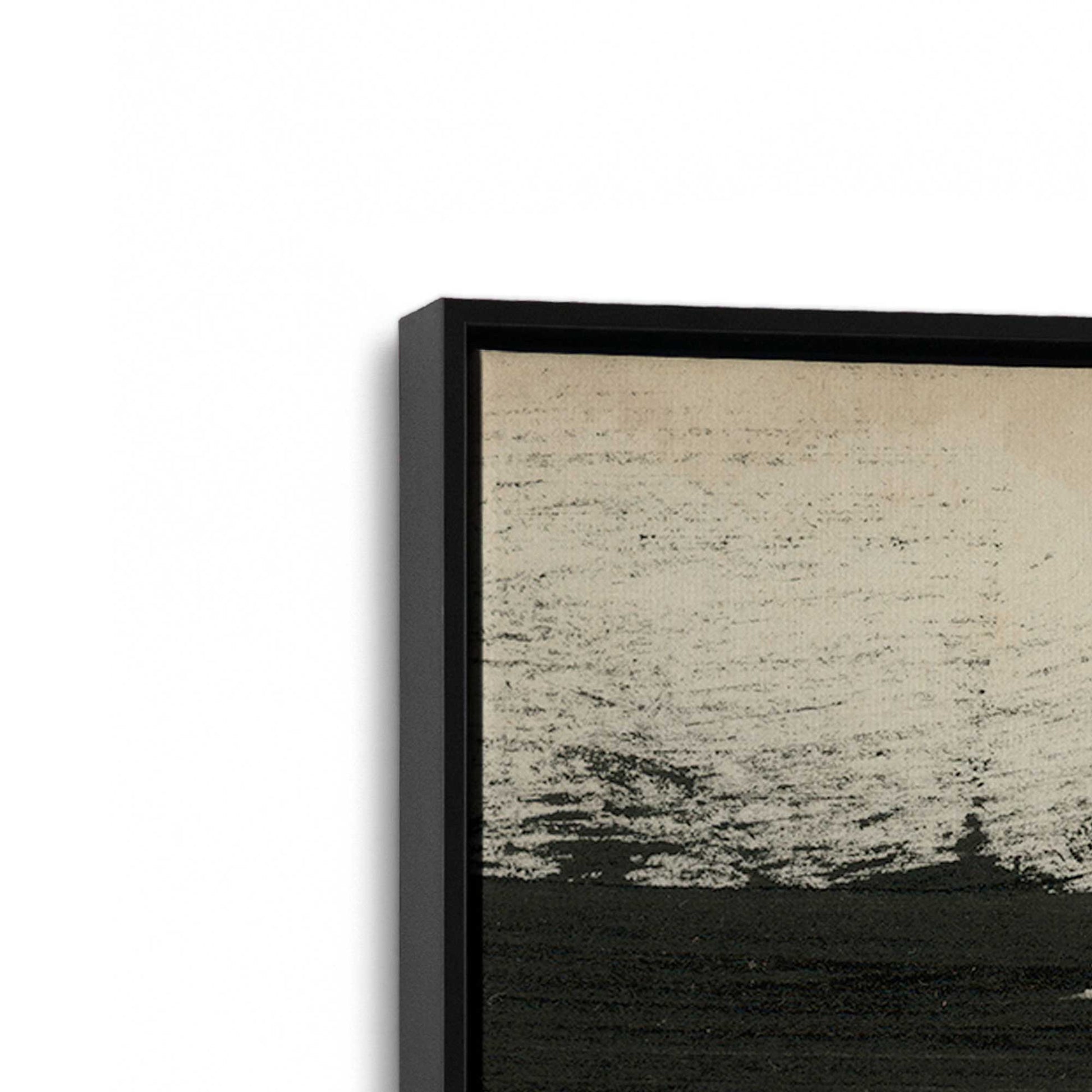 [Color:Satin Black], Picture of art in a Satin Black frame at an angle