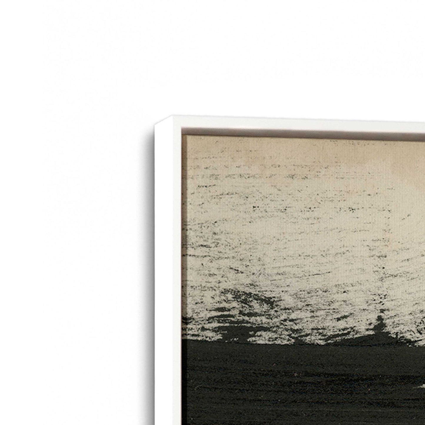 [Color:Opaque White], Picture of art in a White frame at an angle