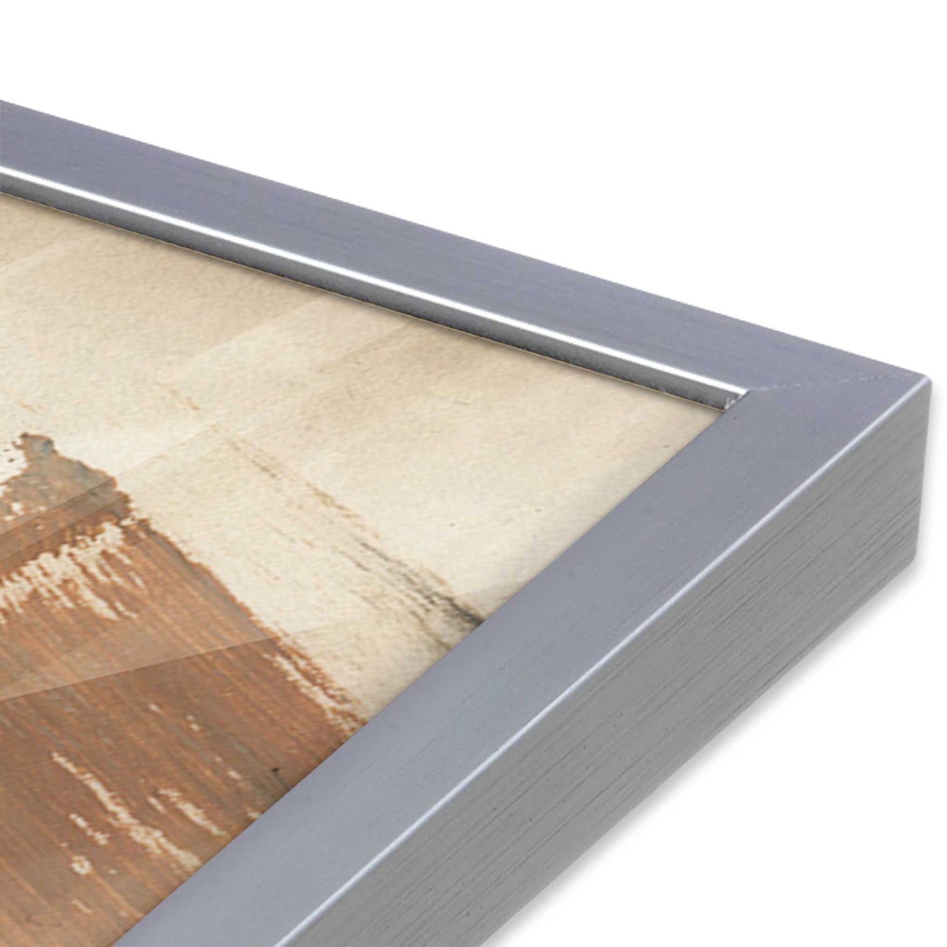 [Color:Polished Chrome], Picture of art in a Polished Chrome frame at an angle
