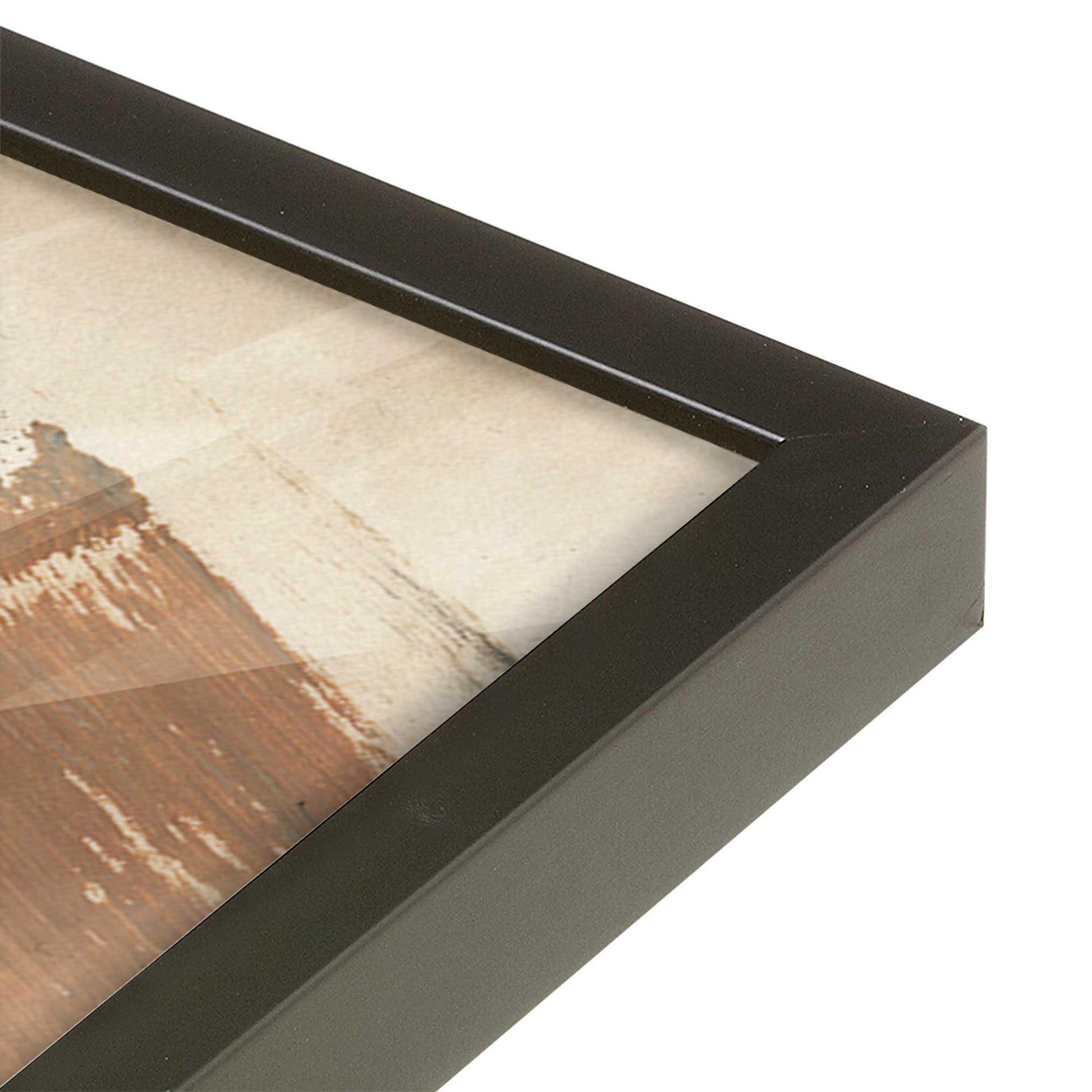 [Color:Satin Black], Picture of art in a Satin Black frame at an angle