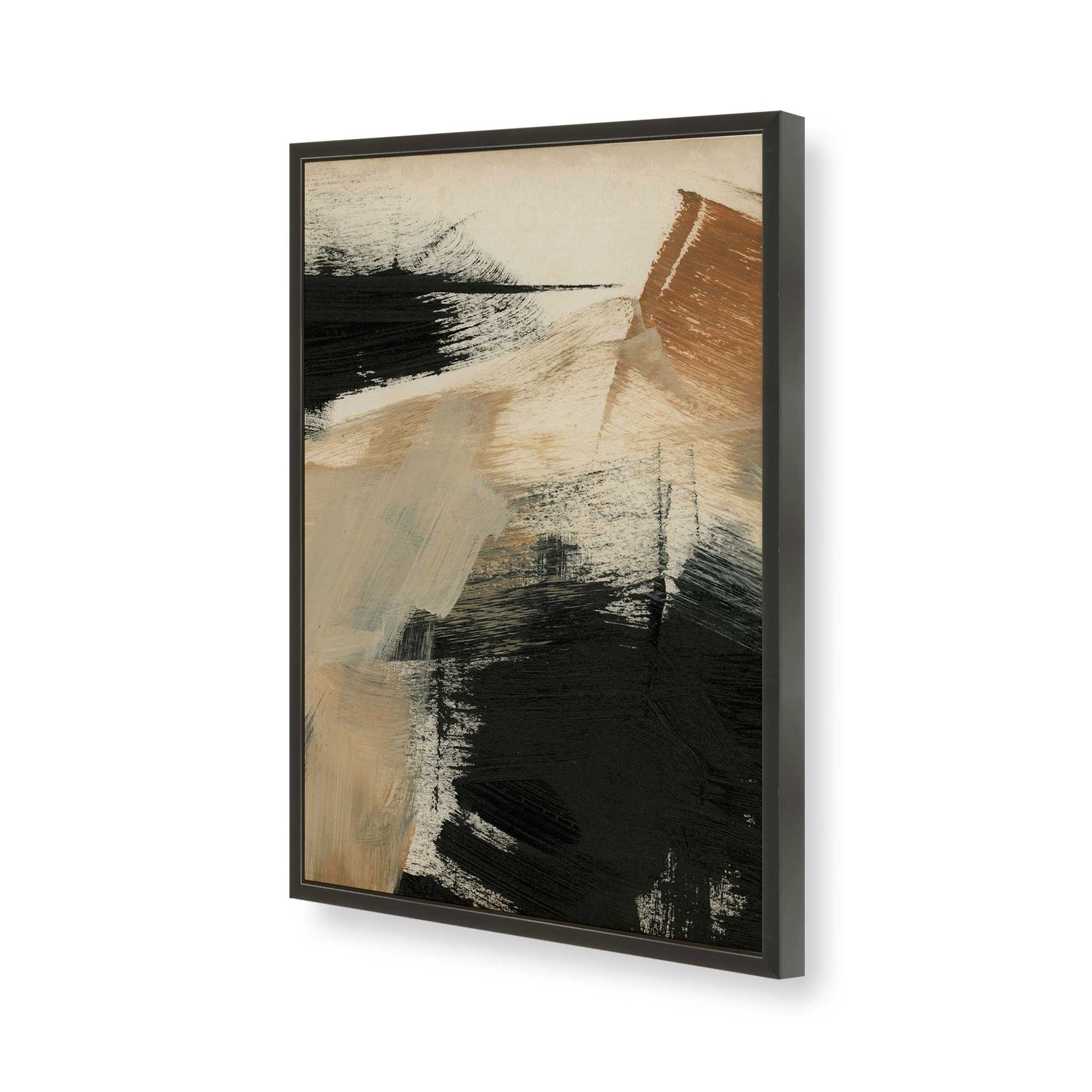 [Color:Satin Black], Picture of art in a Satin Black frame of the corner