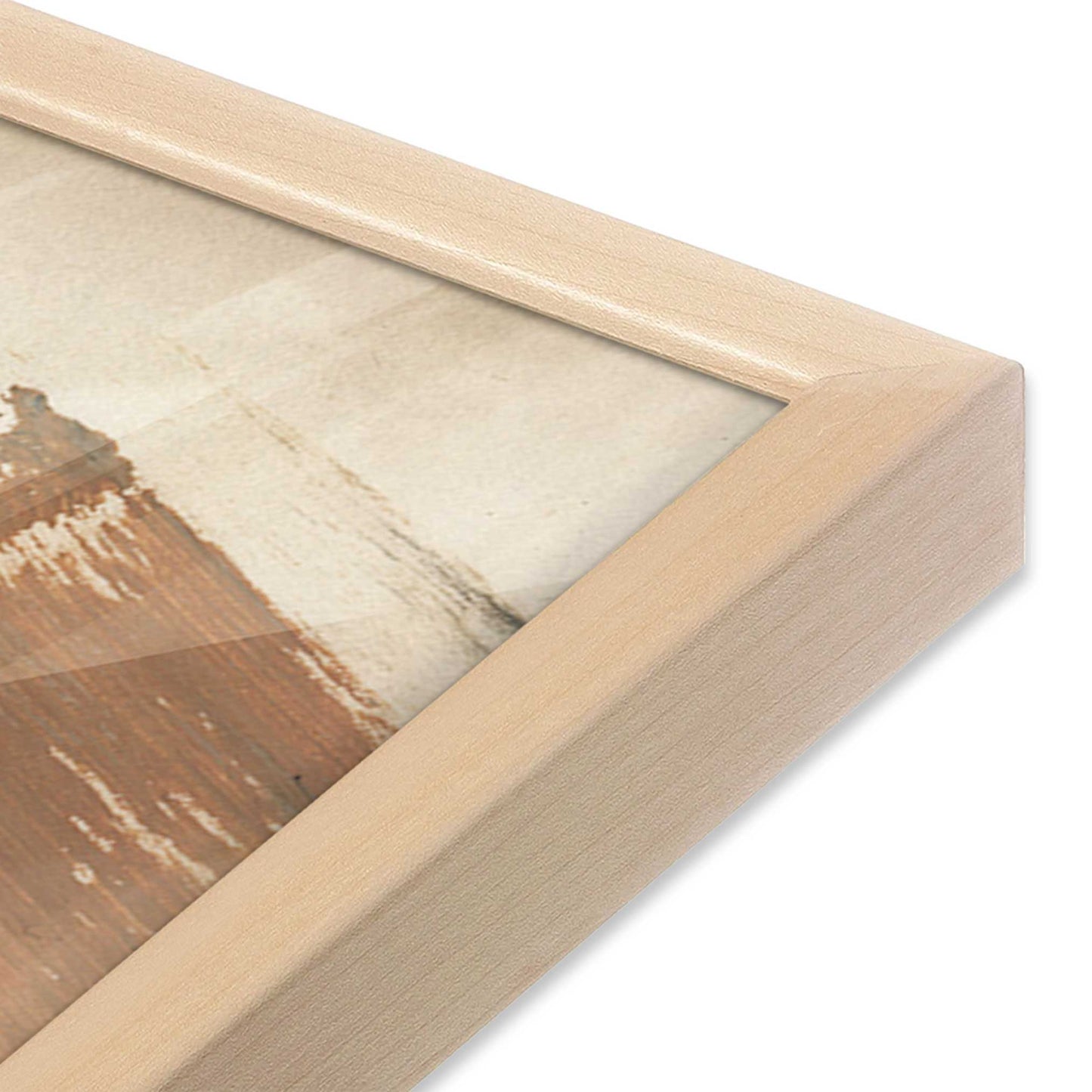 [Color:Raw Maple], Picture of art in a Raw Maple frame at an angle