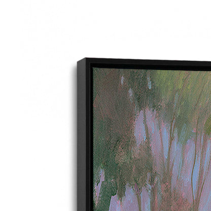 [Color:Satin Black], Picture of art in a Satin Black frame at an angle