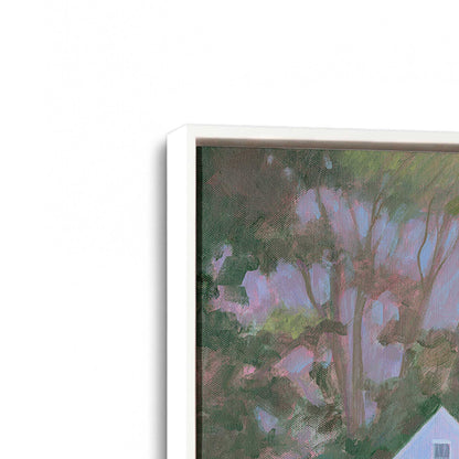 [Color:Opaque White], Picture of art in a White frame at an angle