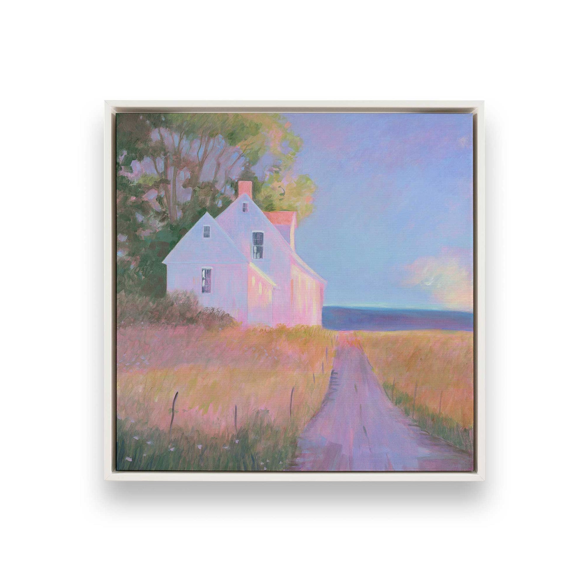 [Color:Opaque White], Picture of art in a White frame