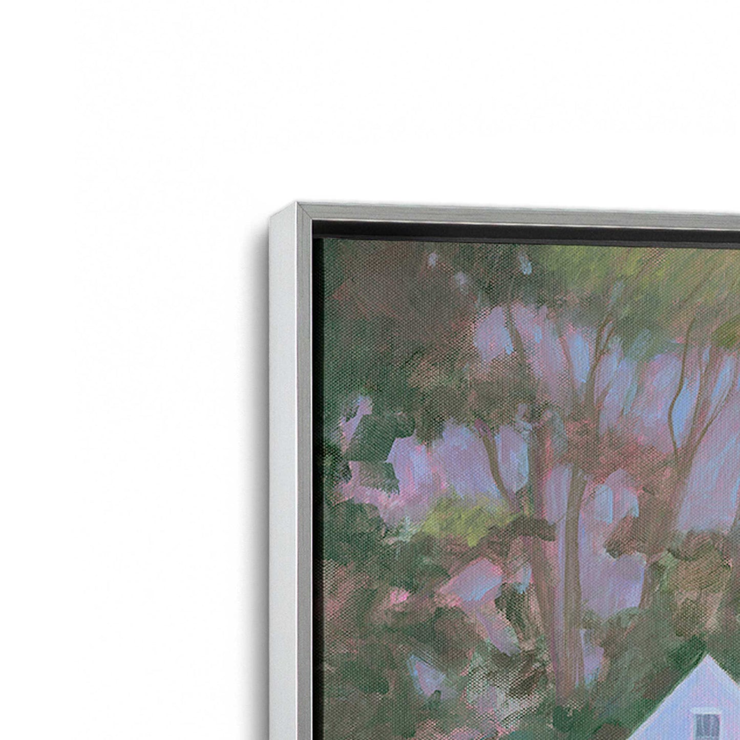 [Color:Polished Chrome], Picture of art in a Polished Chrome frame at an angle