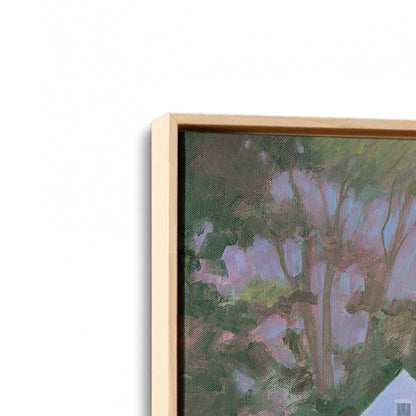 [Color:American Maple], Picture of art in a American Maple frame at an angle