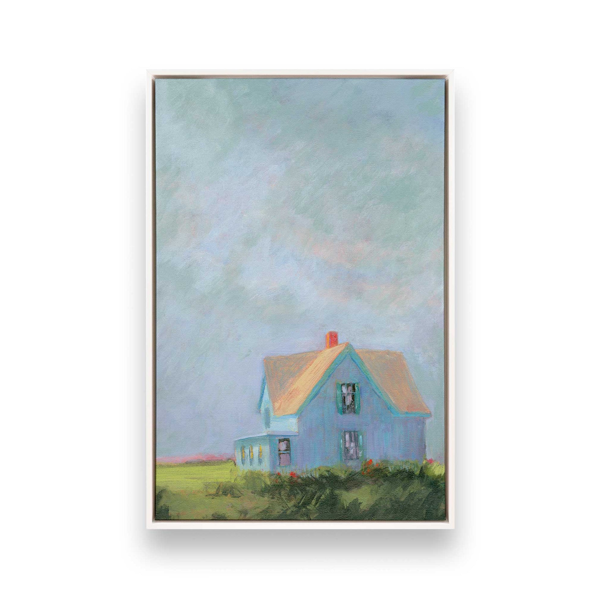[Color:Opaque White], Picture of art in a White frame