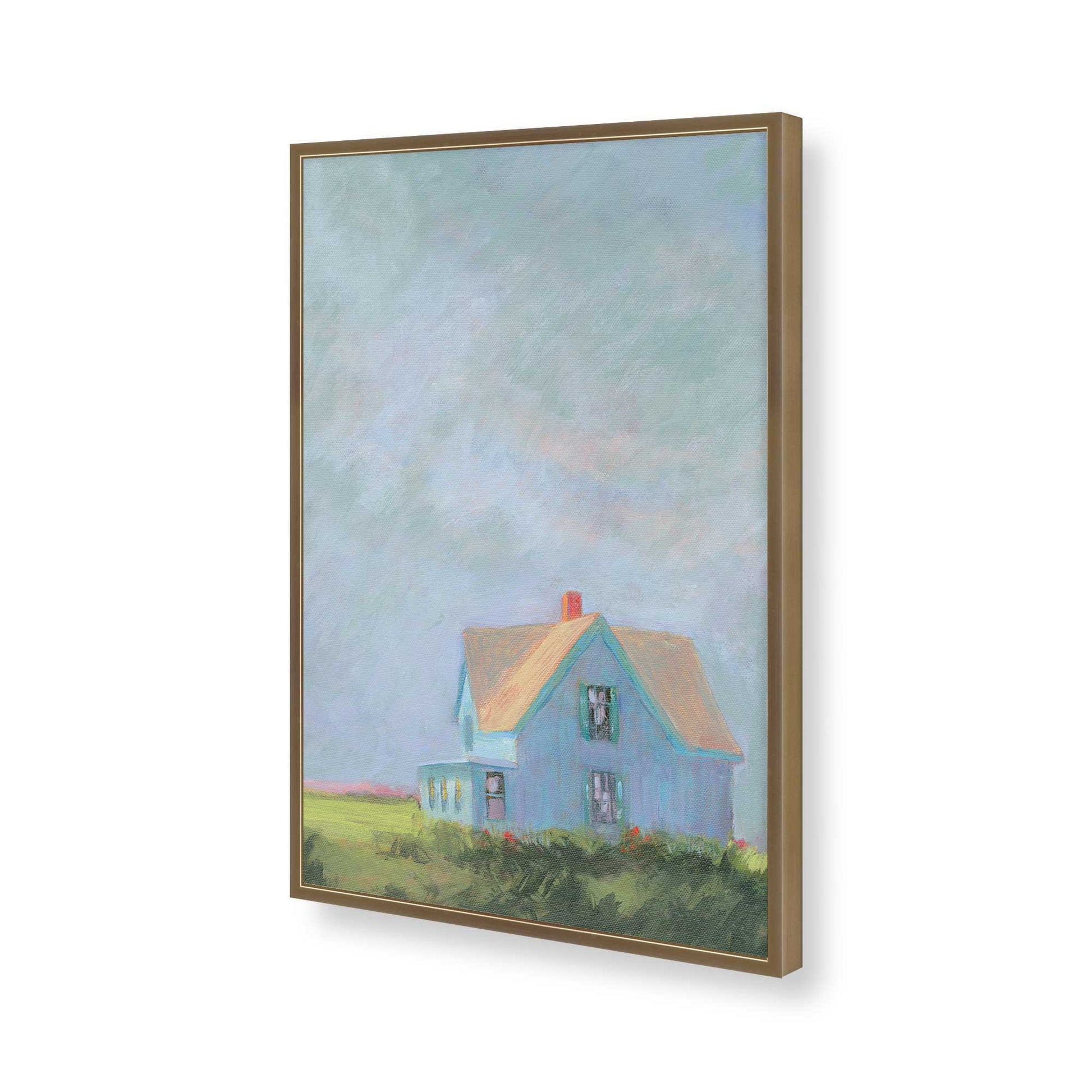 [Color:Brushed Gold], Picture of art in a Brushed Gold frame of the corner
