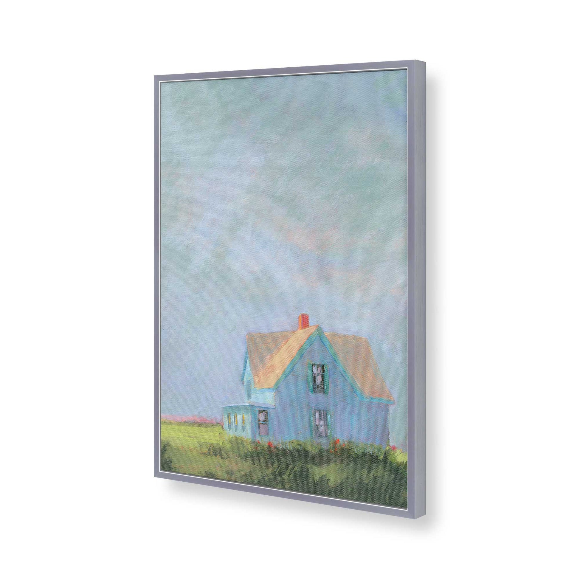 [Color:Polished Chrome], Picture of art in a Polished Chrome frame of the corner