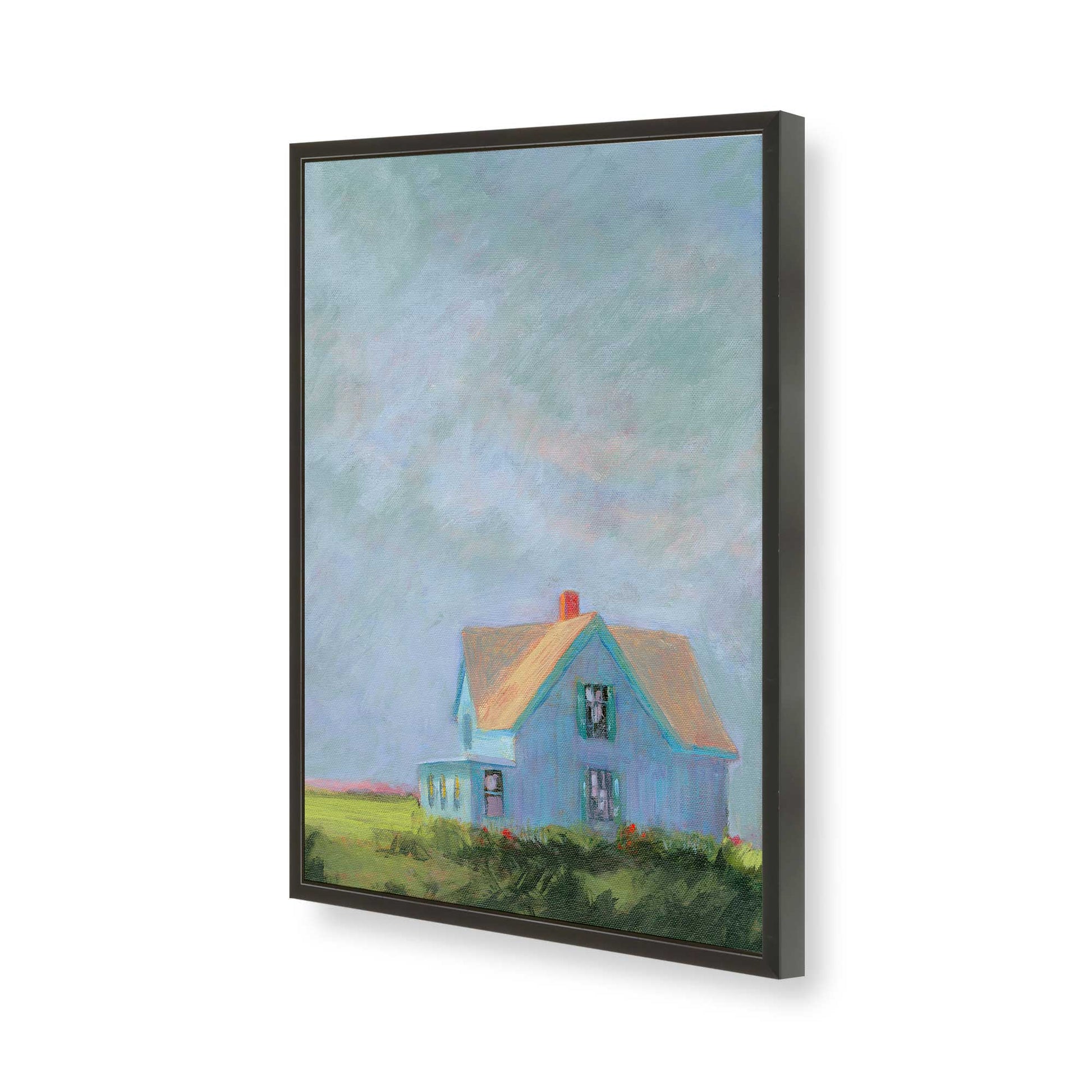 [Color:Satin Black], Picture of art in a Satin Black frame of the corner