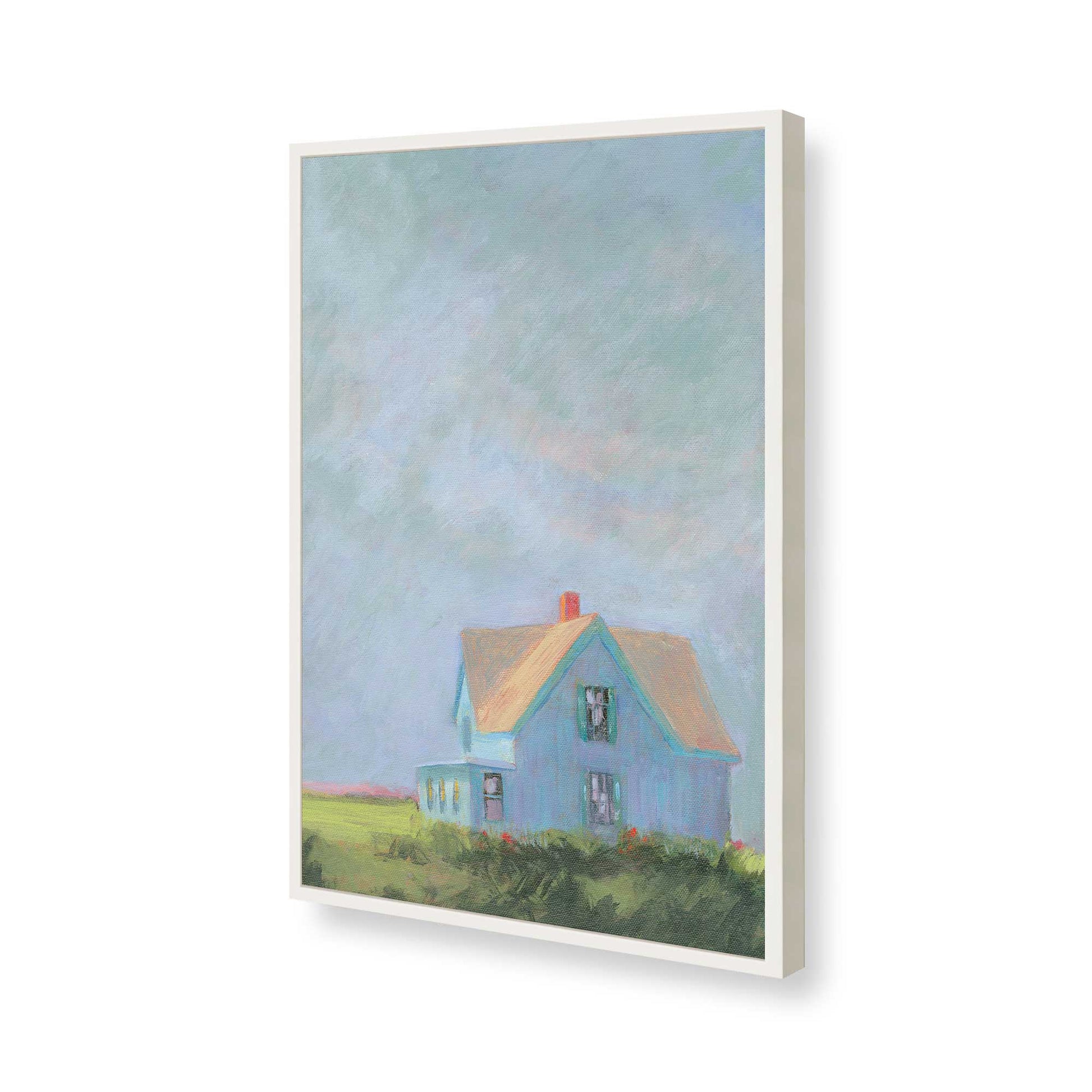 [Color:Opaque White], Picture of art in a Opaque White frame of the corner