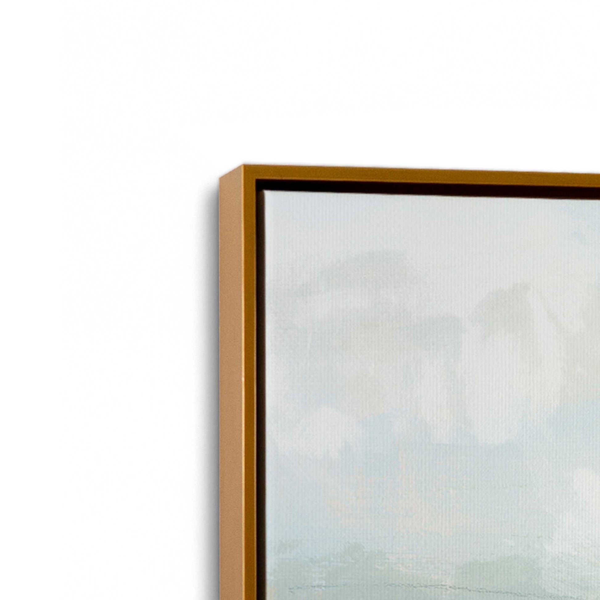 [Color:Polished Gold], Picture of art in a Polished Gold frame at an angle