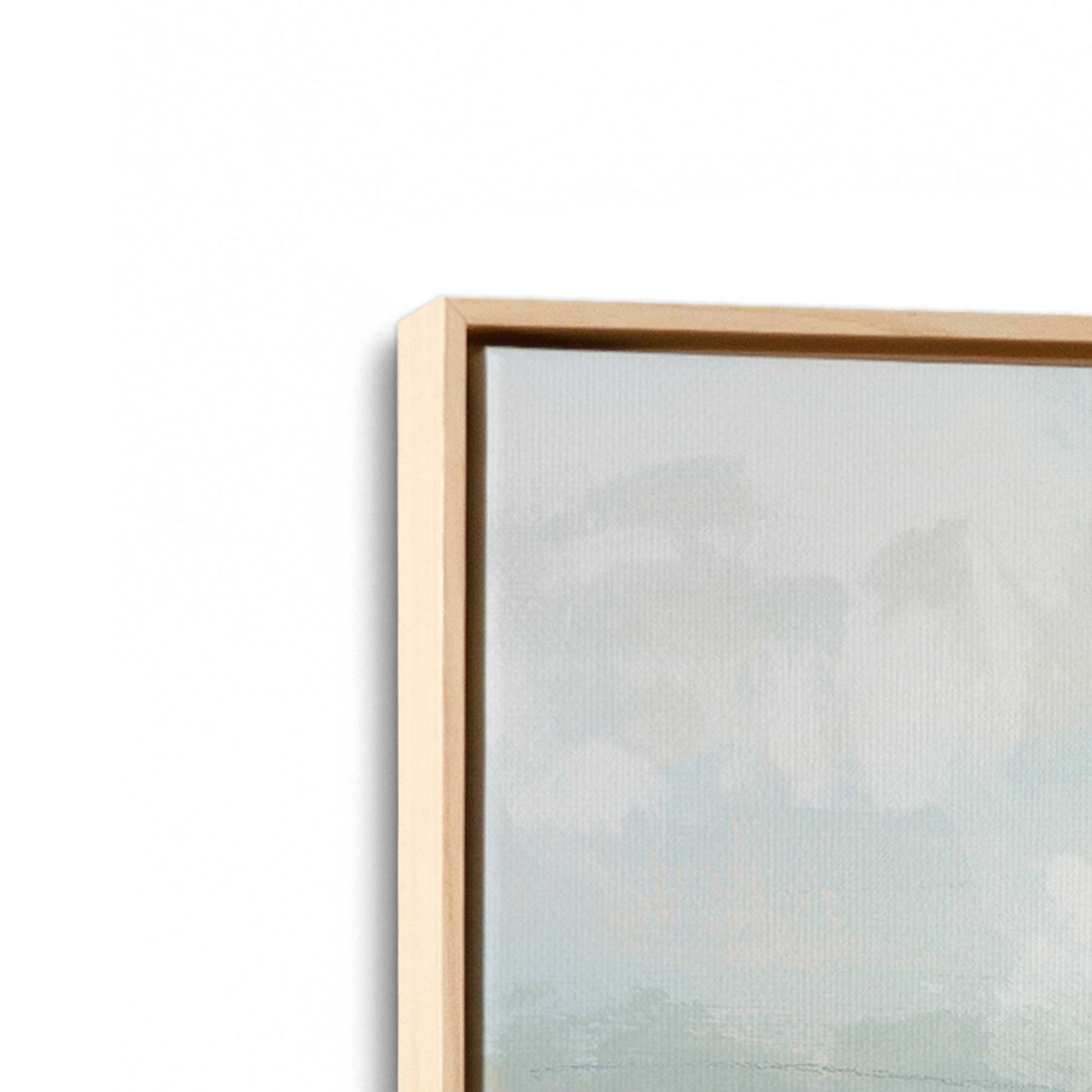 [Color:American Maple], Picture of art in a American Maple frame at an angle