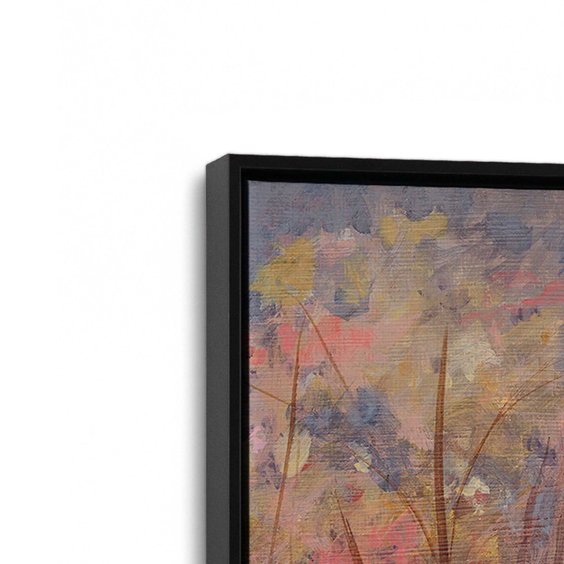 [Color:Satin Black], Picture of art in a Satin Black frame at an angle
