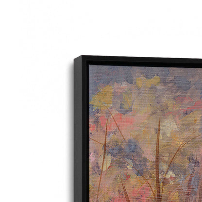 [Color:Satin Black], Picture of art in a Satin Black frame at an angle